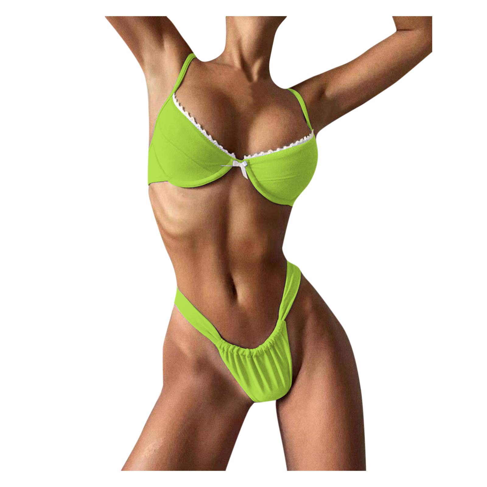 Sexy Red Two-Piece Bikini & One-Piece Swimsuit for Women - Summer Beachwear for Pool, Vacation & Tropical Getaways