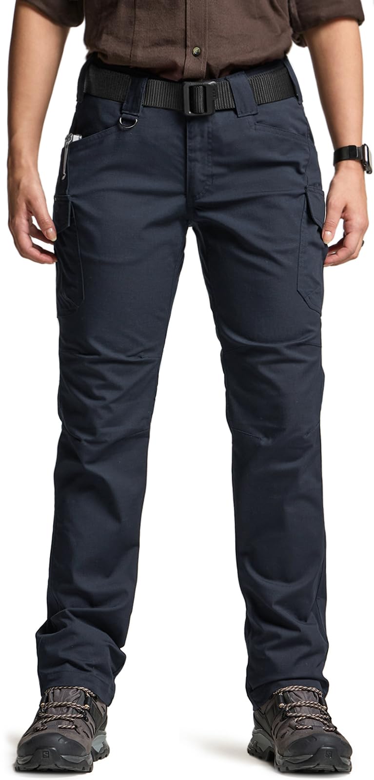 CQR Women's Tactical Pants - Water Resistant Ripstop Hiking Cargo Pants with Multiple Pockets | Stretch Comfort for Outdoor Work, Camping & Adventure Activities