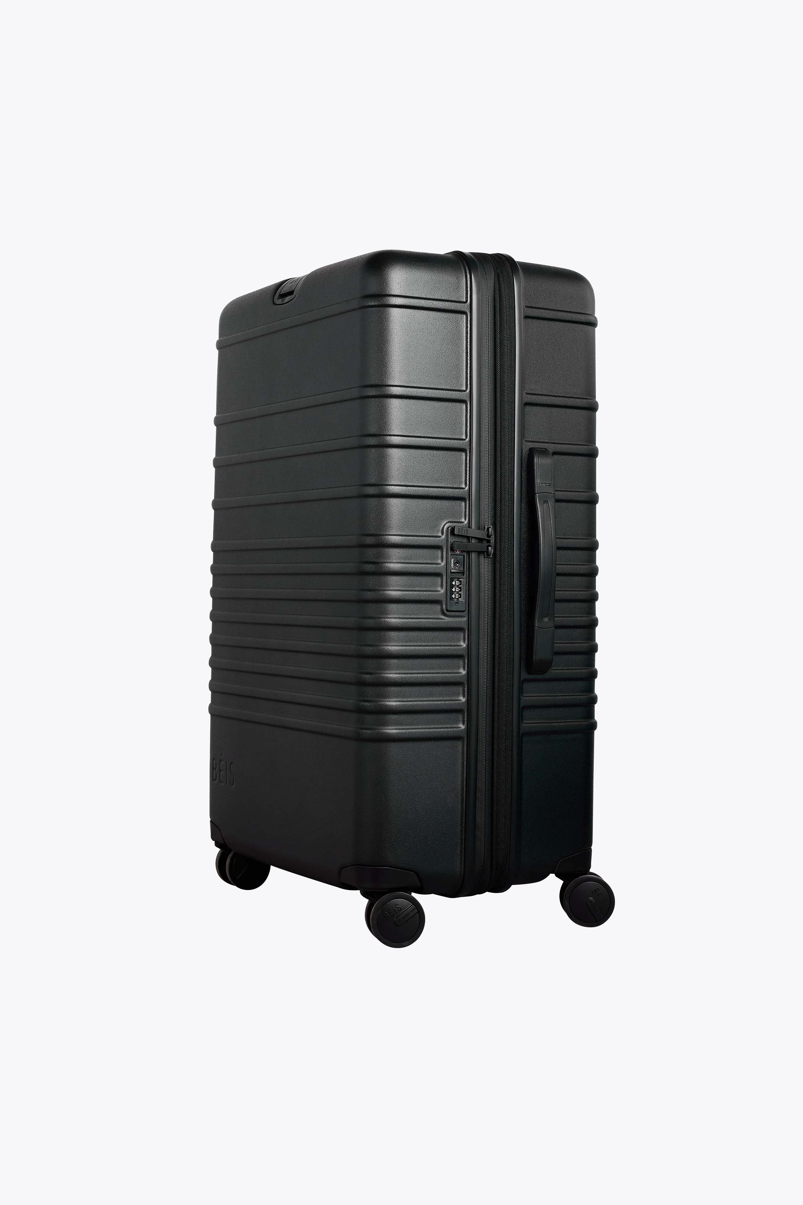 Large Black Check-In Luggage Roller Suitcase - Perfect for Air Travel, Business Trips & Vacation Packing
