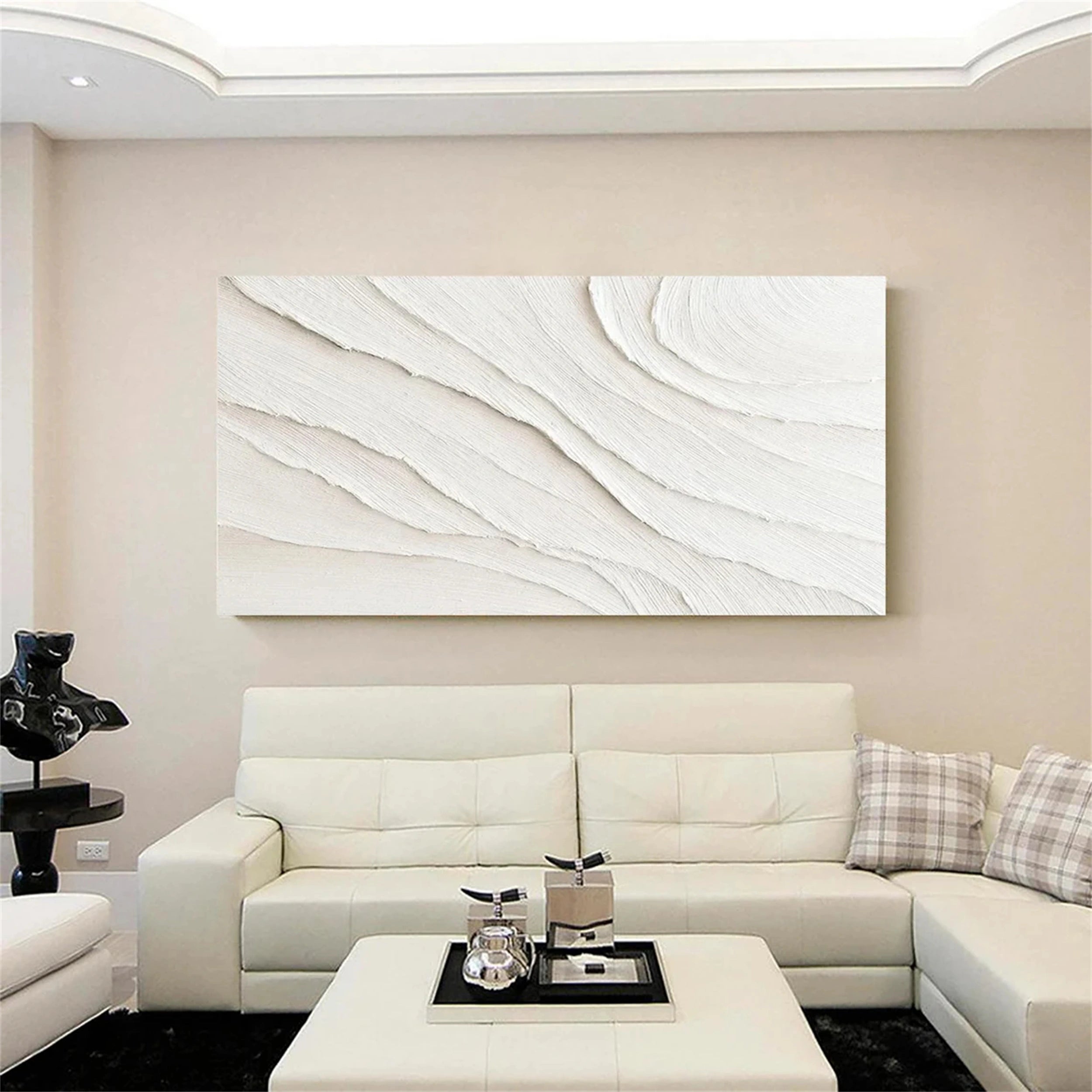 Minimalist Textured Plaster Art Painting - Abstract Wall Decor for Living Room & Bedroom #MM106