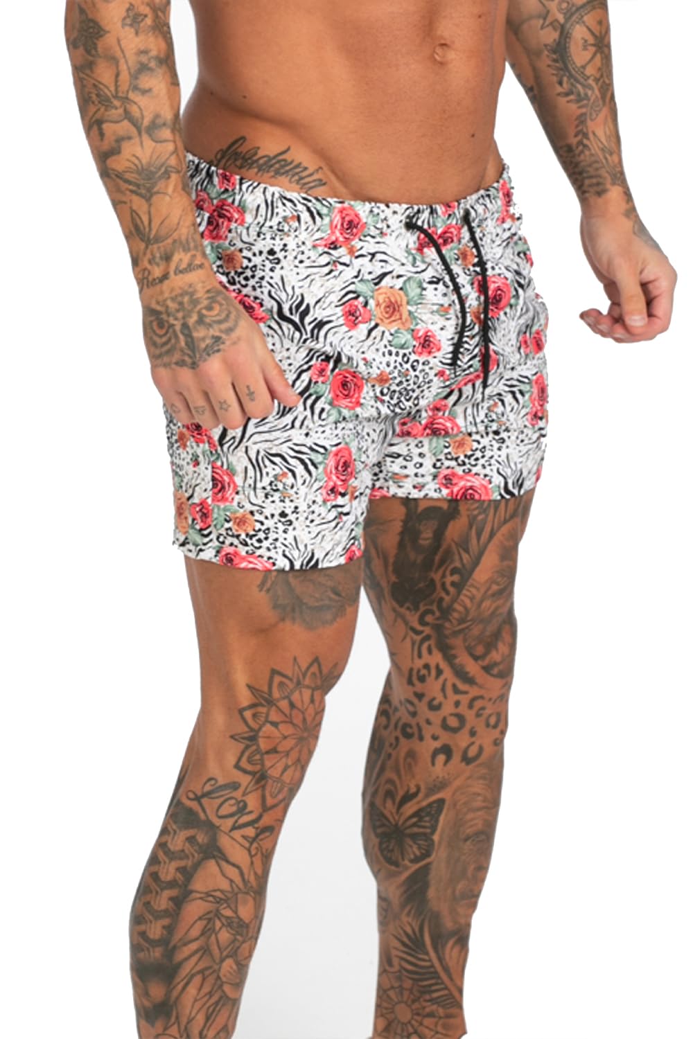 GINGTTO Men's Quick-Dry Swim Trunks with Mesh Lining - Comfortable Beach Shorts for Swimming, Surfing & Vacation Wear