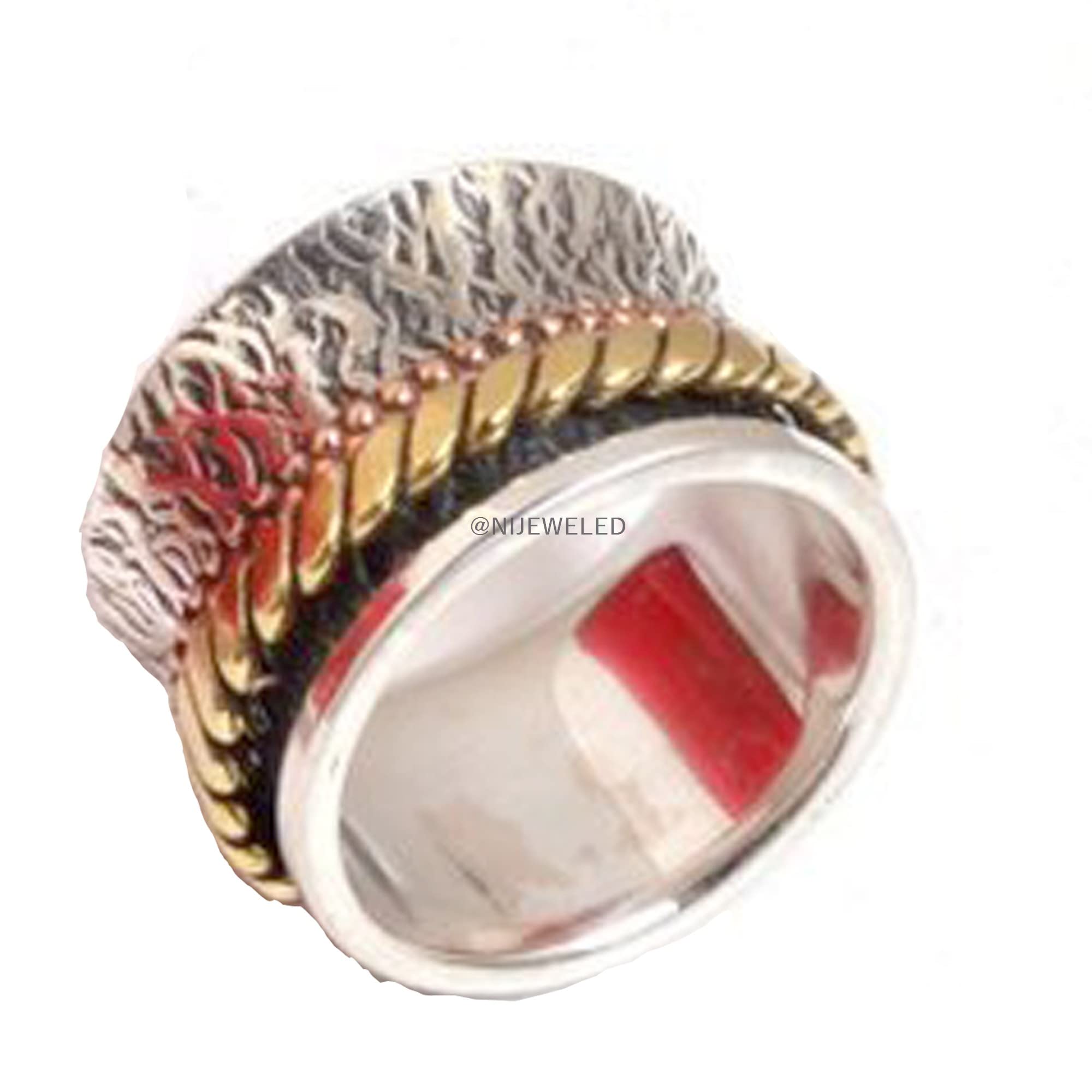 Beautiful Designer Spinner Ring for Women - 925 Sterling Silver Anxiety Relief & Meditation Ring - Textured Spinner Band Jewelry - Perfect Christmas Gift for Her - Ideal for Stress Relief, Focus & Everyday Wear