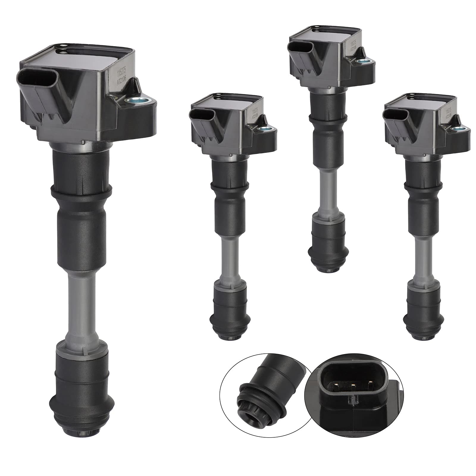 ROADFAR 4-Pack Ignition Coil Replacement for Volvo V90 2.0L 2018-2019 - Direct OE Replacement UF756 - Perfect for Engine Performance & Smooth Driving