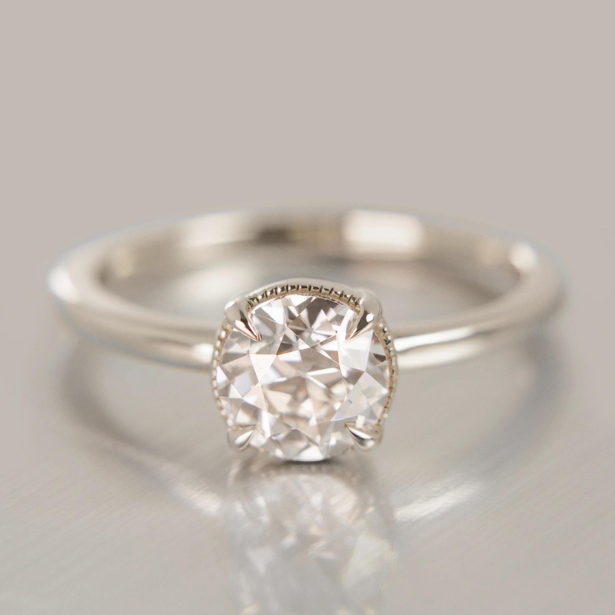 Stunning 14K Gold Oak Ring with Genuine Moissanite Stone - Elegant Nature-Inspired Jewelry for Women, Perfect for Weddings, Anniversaries & Everyday Wear