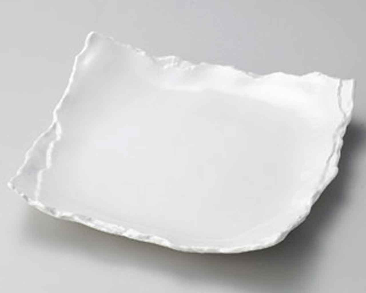 Premium Japanese White Porcelain 9.4-inch Mat Kasane Set of 5 Medium Plates - Elegant Dinnerware for Home Dining, Restaurants & Gift Giving