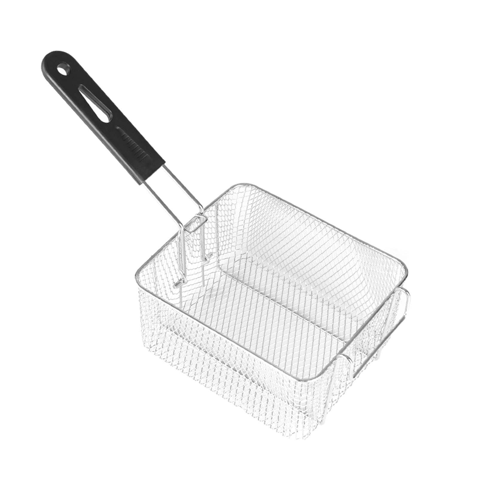 Stainless Steel Deep Fryer Basket - Lightweight & Durable Detachable Kitchen Fry Basket for Shrimp, Fish, Chips - Safe Handle for Easy Use - Perfect for Home Cooking, Restaurants & Outdoor Deep Frying