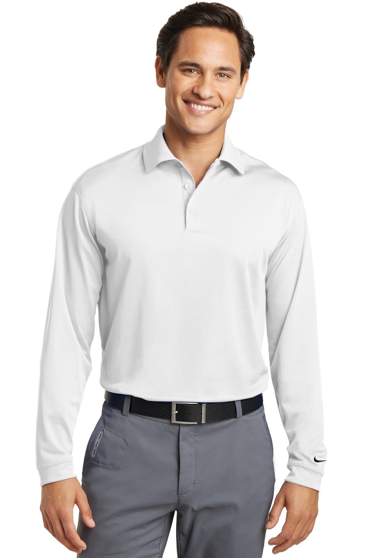 Nike Men's Long Sleeve Polo Shirt - Moisture Wicking, Breathable Performance Golf & Casual Wear - Perfect for Work, Golf, and Everyday Outfits