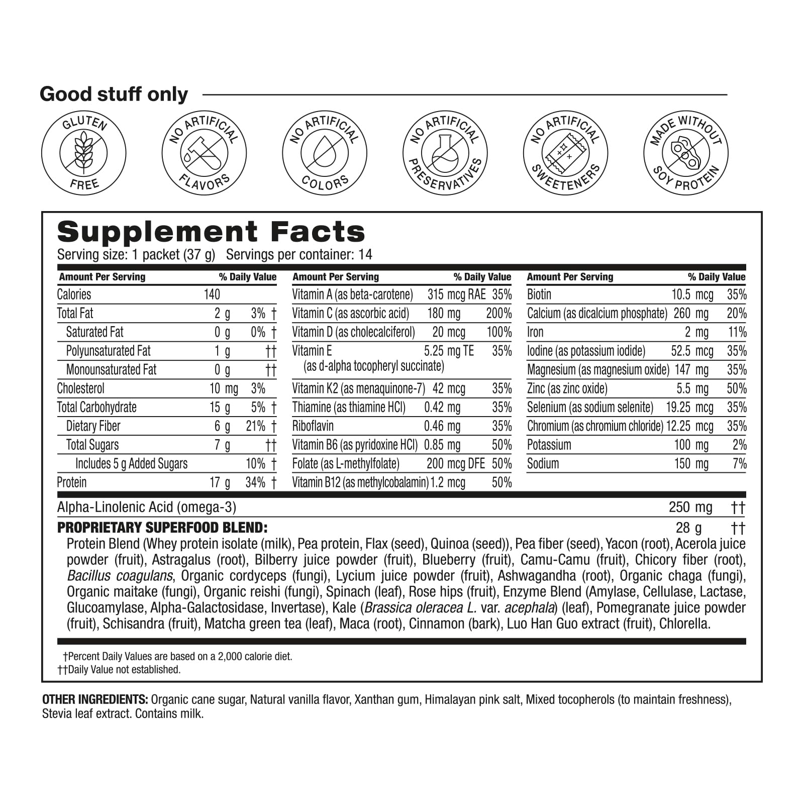 Shakeology Whey Protein Powder Blend - Gluten Free Superfood Protein Shake with Vitamins & Minerals - Supports Weight Loss, Muscle Growth & Gut Health - Vanilla Flavor (14 Servings) | Post-Workout Recovery & Meal Replacement Shake