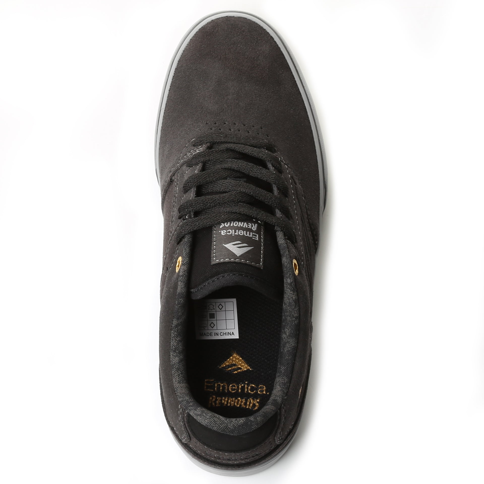Emerica Reynolds Low Vulc Skate Shoes - Dark Grey/Grey - Lightweight & Durable for Street Skating & Casual Wear