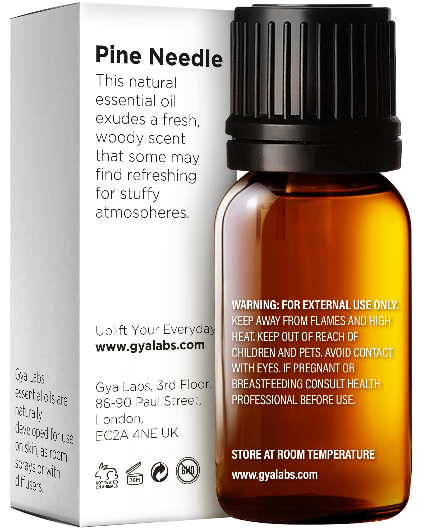 Gya Labs 100% Pure Pine Essential Oil - 0.34 Fl Oz Natural Pine Oil for Diffusers, Aromatherapy, Skin Care & Massage - Fresh Woodsy Scent for Relaxation, Stress Relief & Home Fragrance