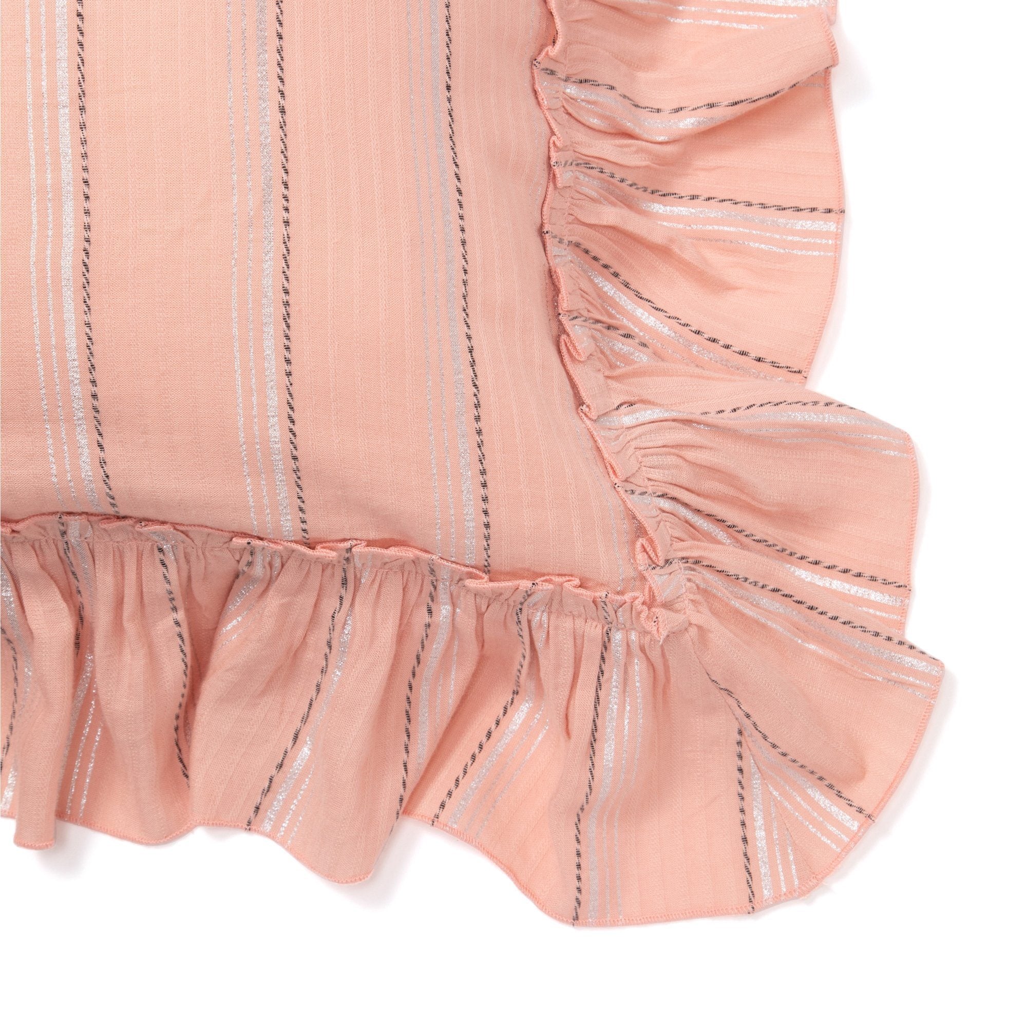 Frill Relex Cushion Cover 45x45cm - Soft Pink Decorative Pillow Case for Sofa, Bed, Living Room & Home Decor
