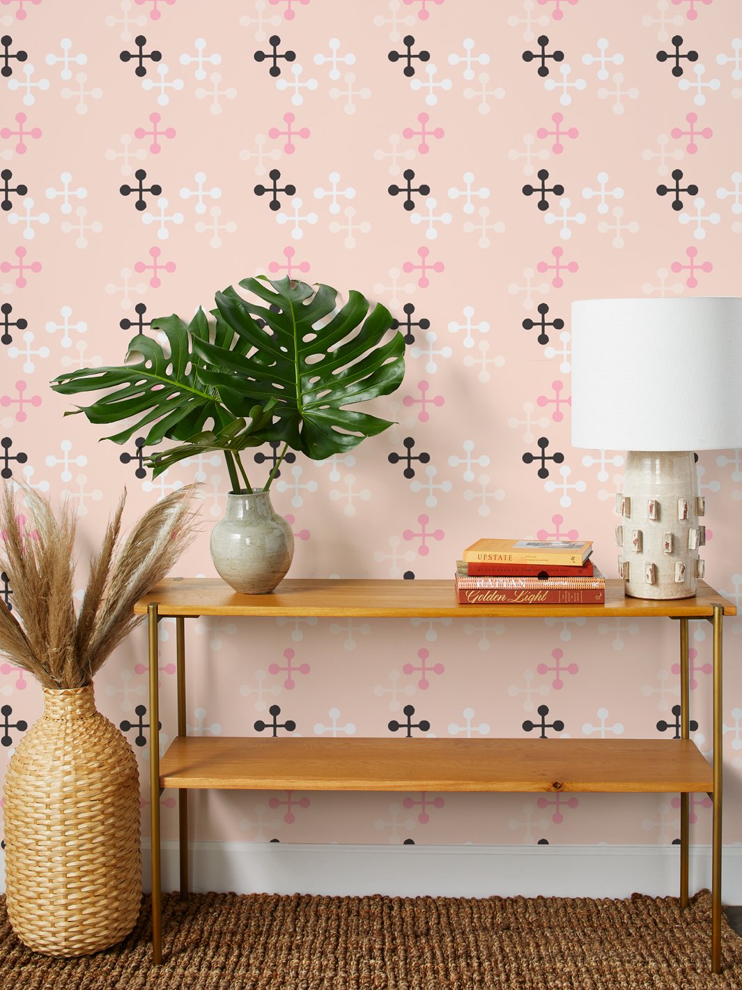 Fisher Price™ Jacks Large Wallpaper - Peach Color Nursery Decor for Baby Rooms & Kids Bedrooms - Perfect for Nursery, Playroom, and Children's Bedroom Decorating