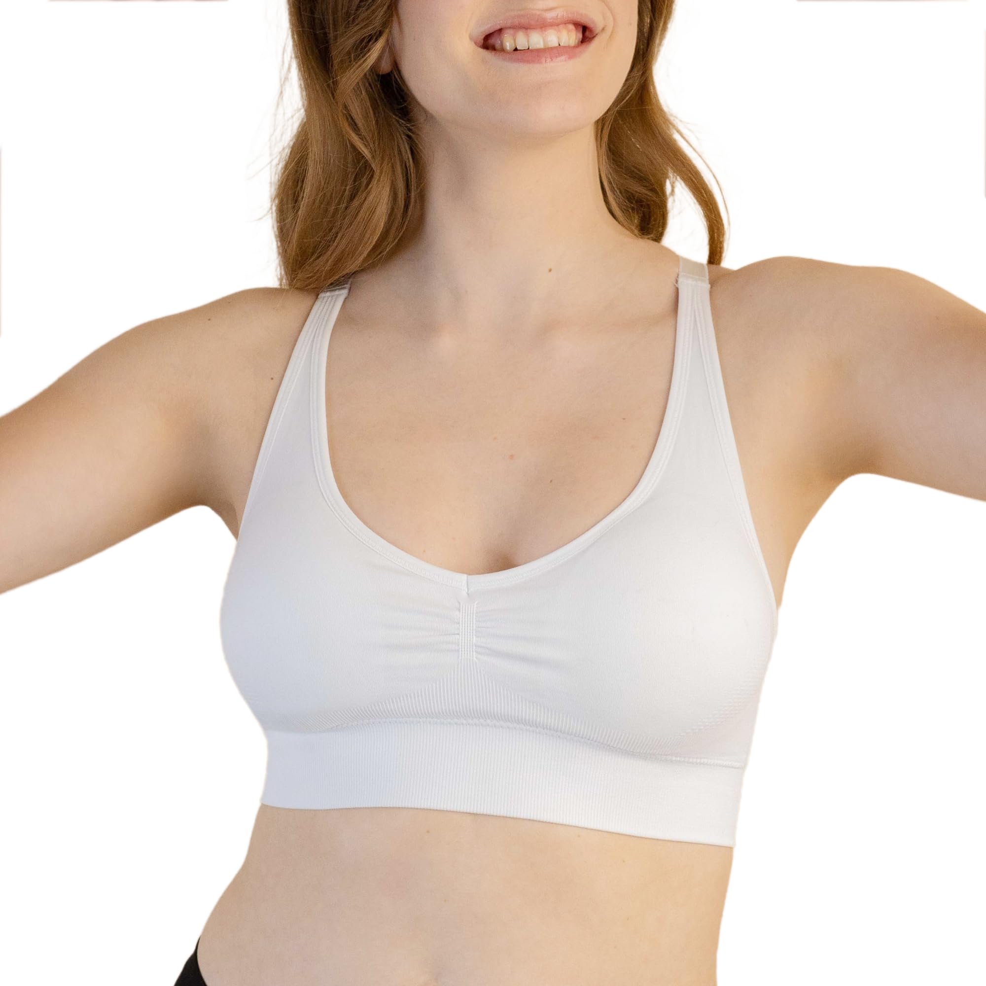 Coobie Seamless Fusion Racerback Sports Bra for Women - Comfortable Workout & Yoga Bra for Running, Gym, and Active Lifestyles