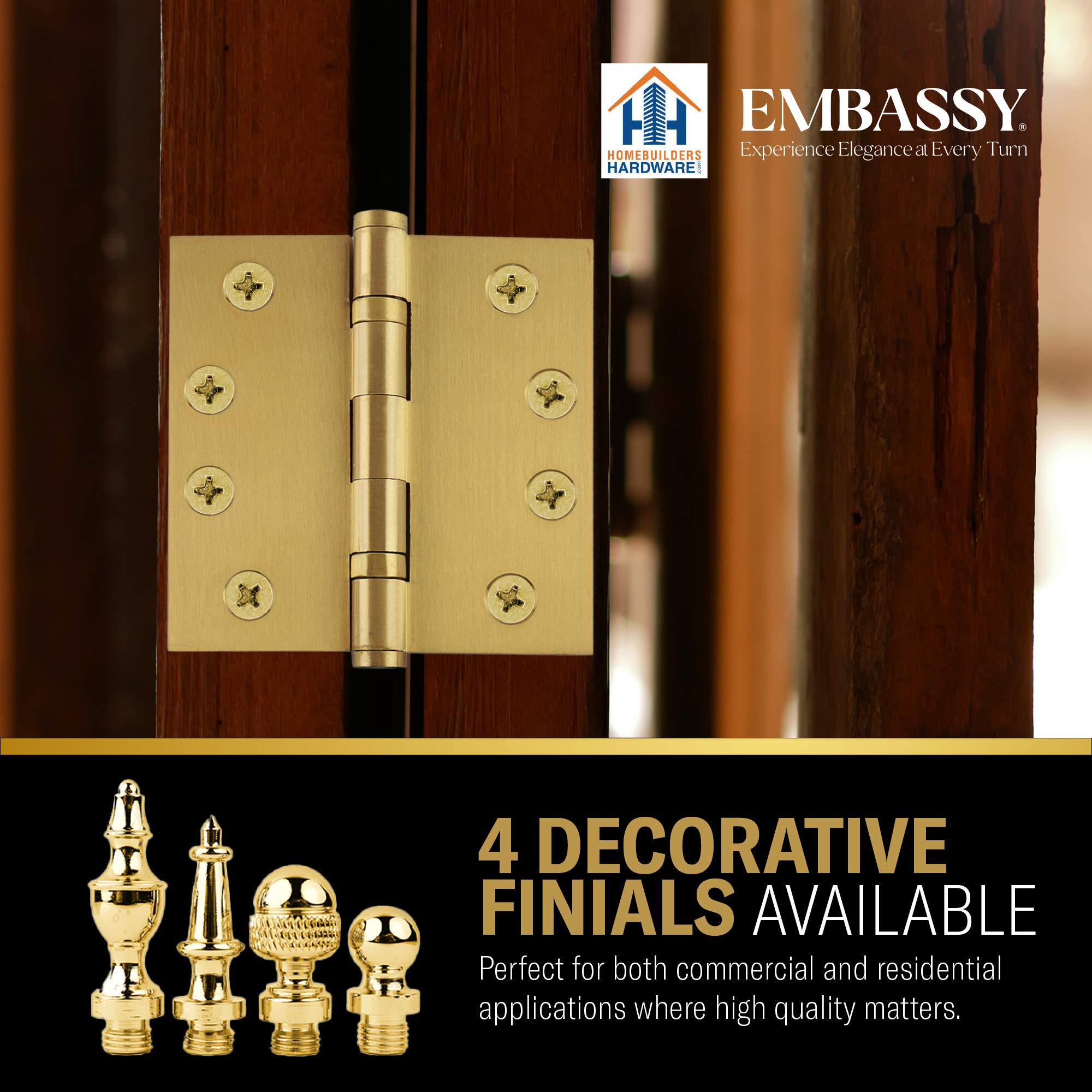 Premium Solid Brass Door Hinge 3.5x3.5