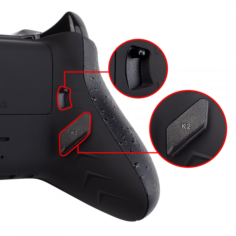 eXtremeRate Remappable Back Buttons & Trigger Stop Kit for Xbox One X/S Controller - Textured Black - Enhance Gaming Performance for FPS, Racing & Competitive Play