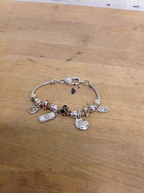 Stylish Silver Charm Bracelet for Women - Elegant Multi-Charms Jewelry Gift for Birthday, Anniversary & Everyday Wear
