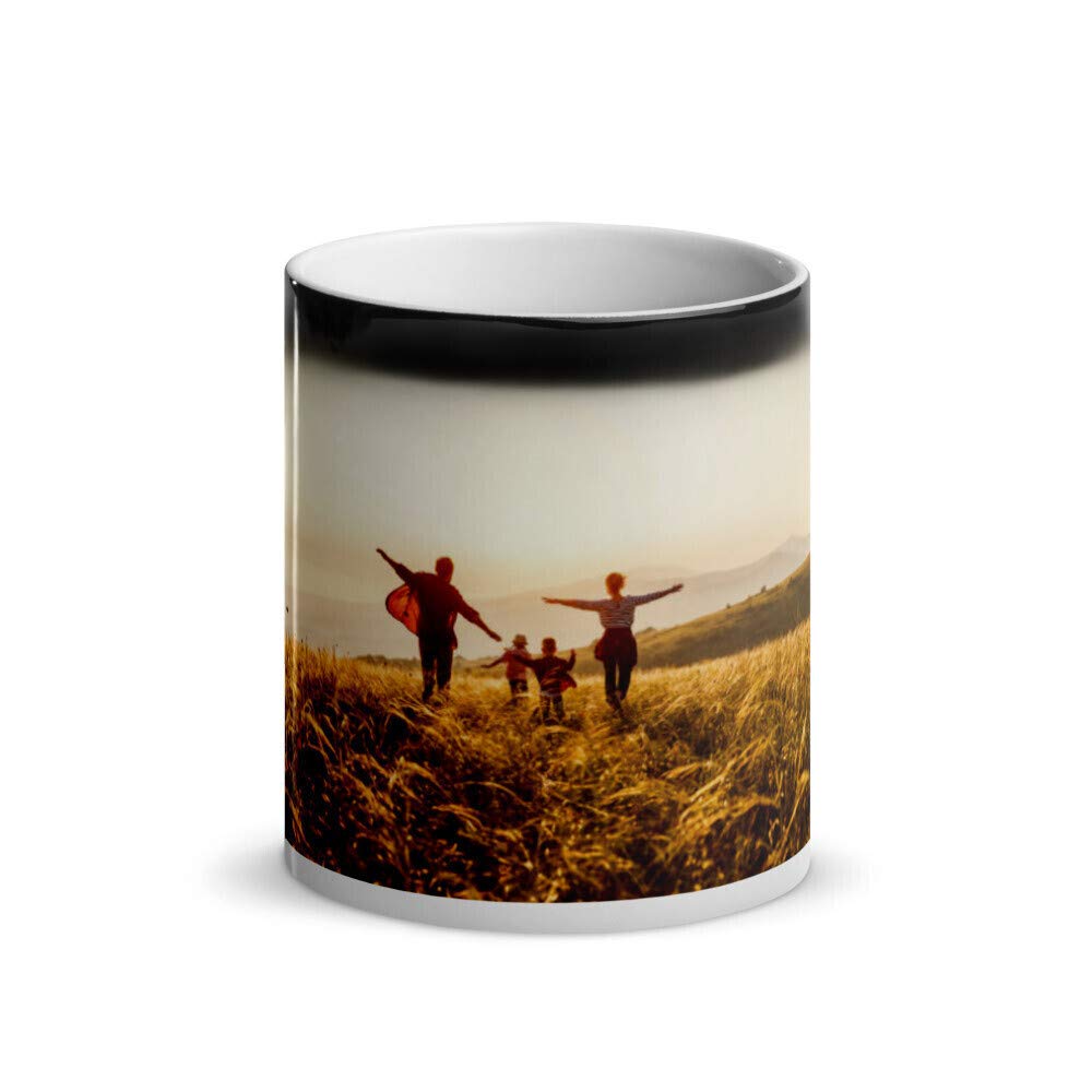 Magic Mug 11oz - Matte Black Heat Activated Color Changing Coffee Cup - Perfect for Gifts, Parties & Fun Surprises