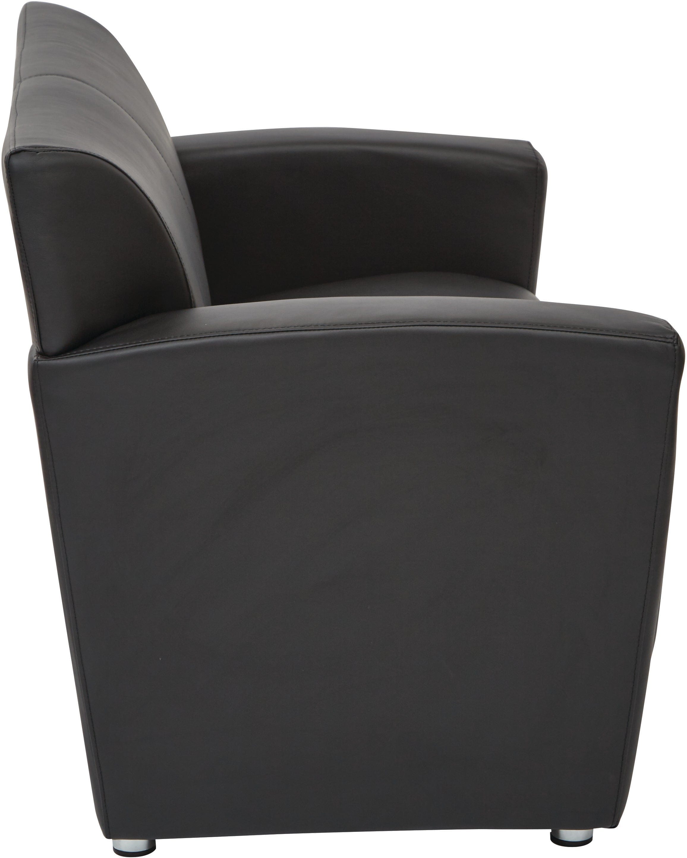 Office Star Modern Loveseat with Silver Finish Legs - Compact Sofa for Small Spaces, Home Office, or Waiting Room [SL2912S] | Perfect for Apartments, Studios, and Cozy Living Areas