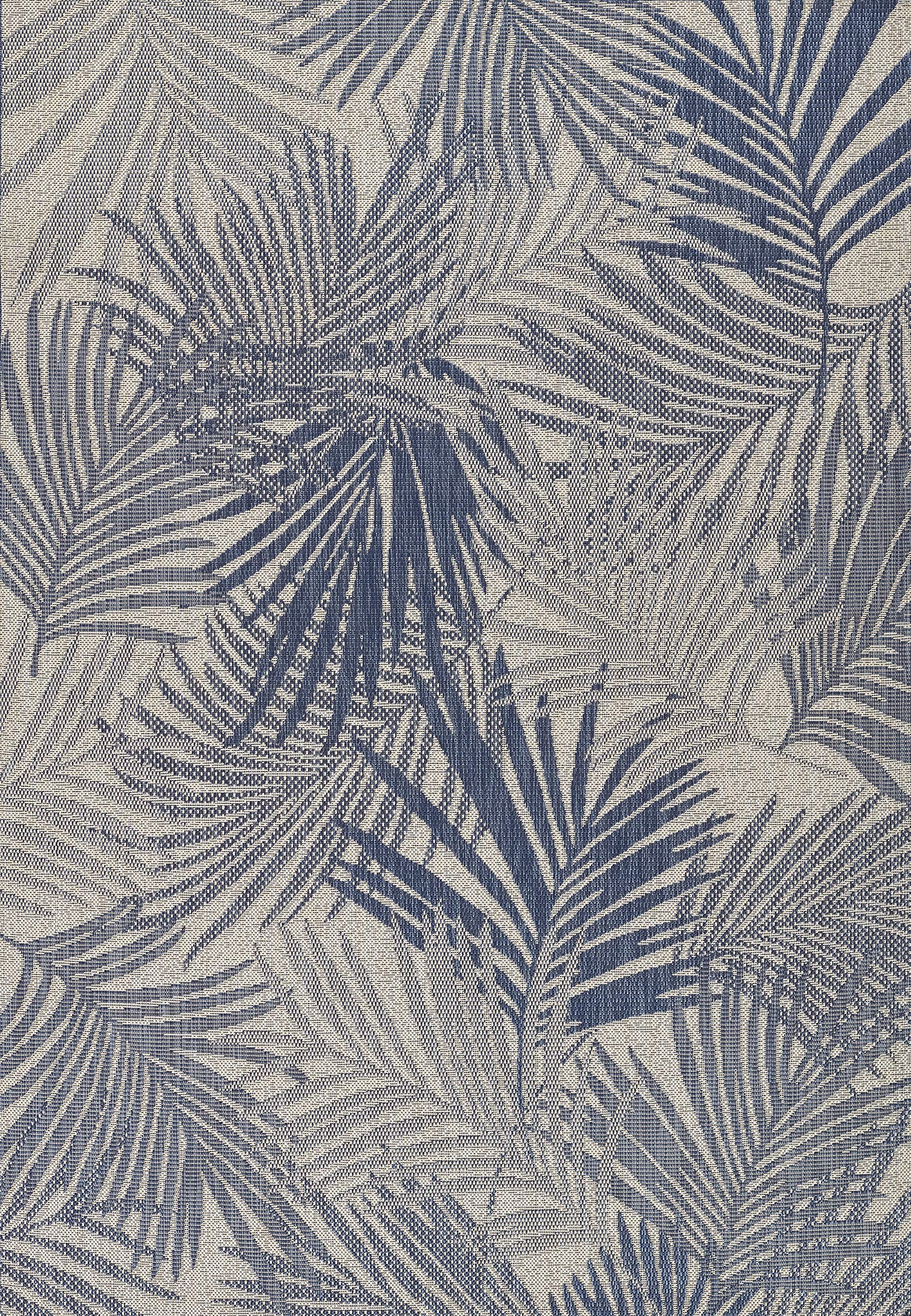 Nolita Rugs Cassidy Blue Indoor/Outdoor Rug 8'x10' - Perfect for Patio, Deck, Living Room & Sunroom Decor