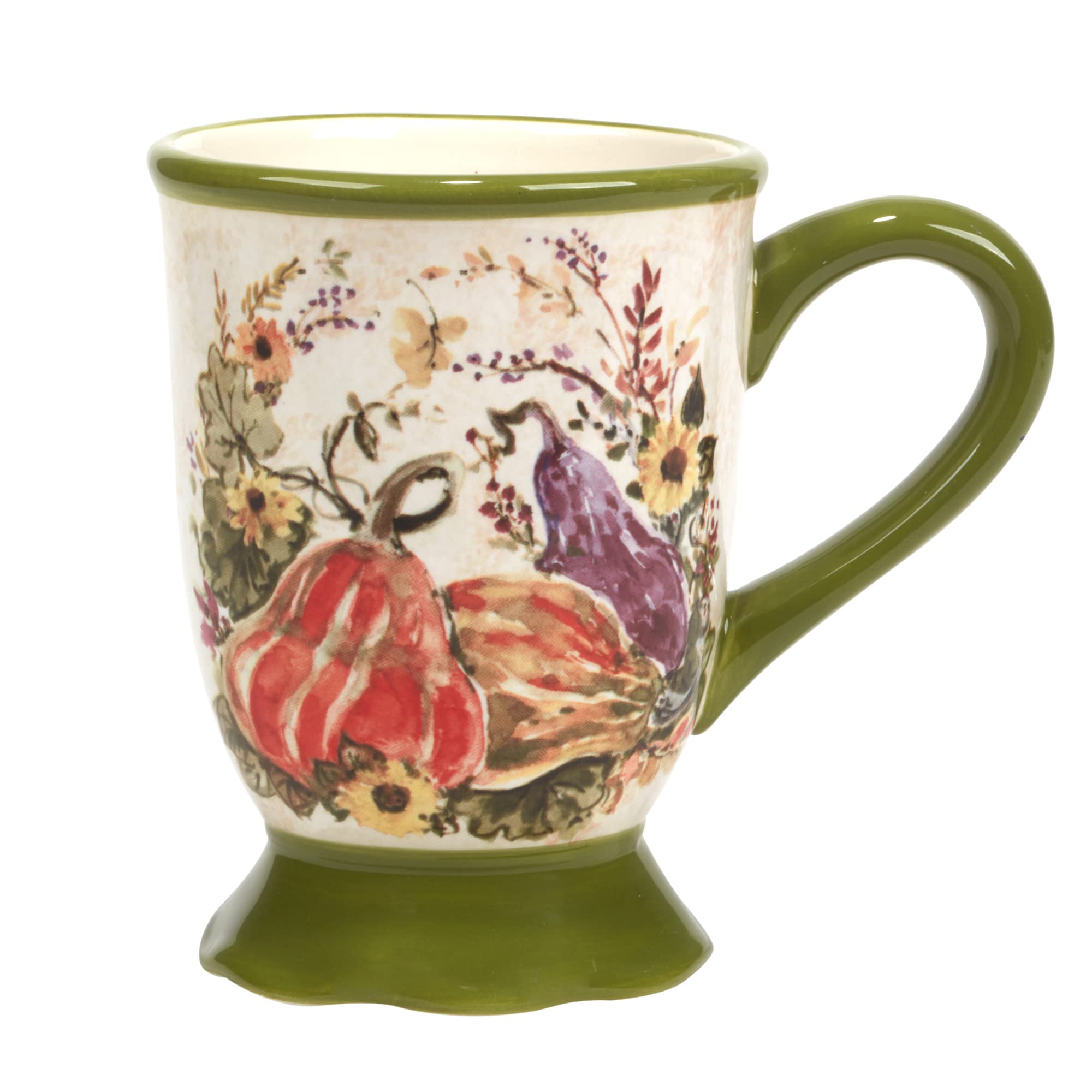 Certified International Harvest Morning 16 oz. Coffee Mugs, Set of 4 - Perfect for Breakfast, Tea, or Hot Cocoa at Home or Office