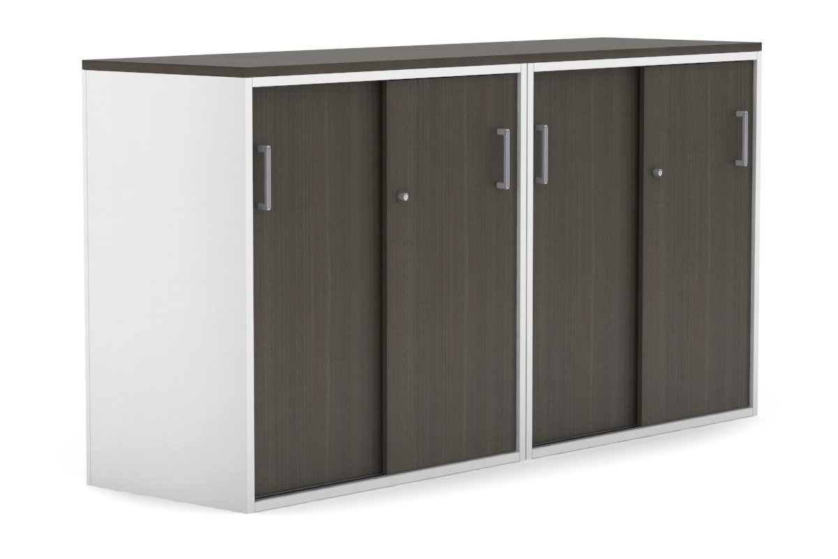 Modern Medium Sliding Door Credenza Cabinet - 1600W x 900H x 450D - Perfect for Home Office, Living Room & Bedroom Storage Organization