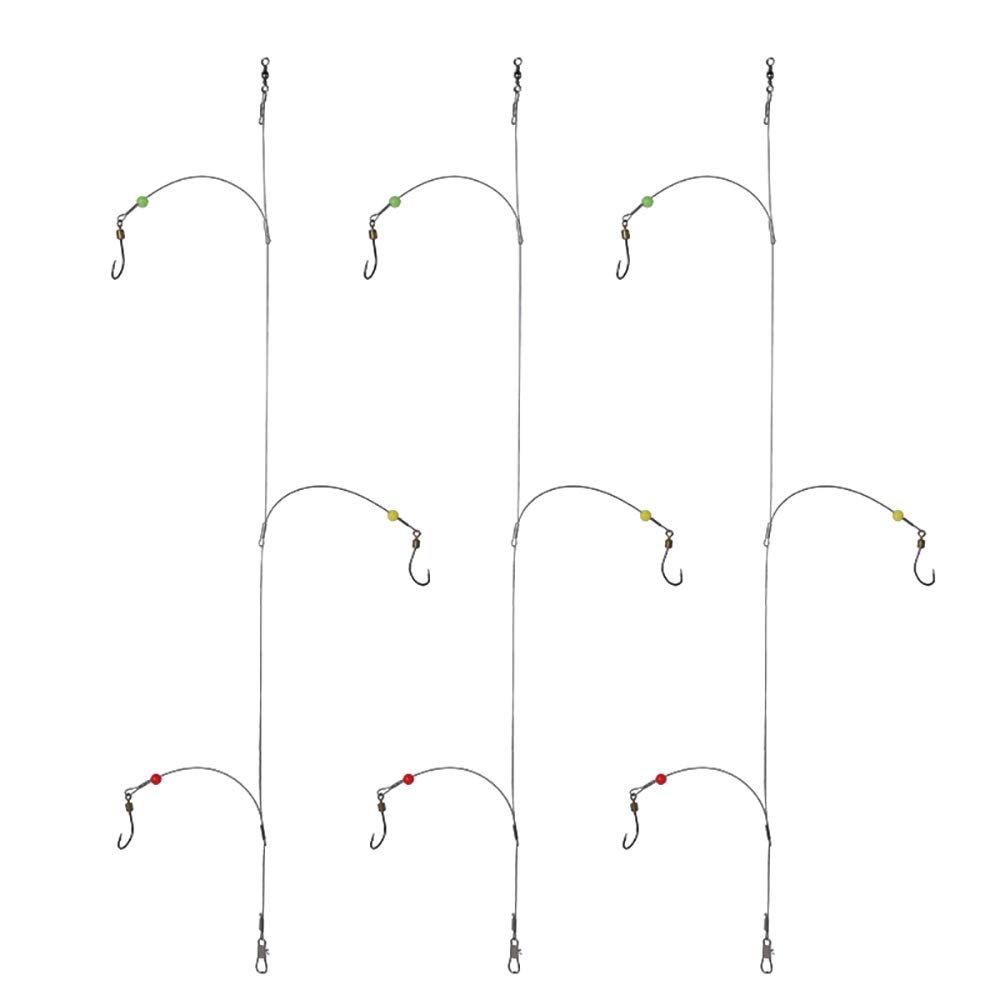 Premium Stainless Steel Fishing Hook Line with Rolling Swivel & Barb Hooks - Strong Wire Leader Rigs for Saltwater, Freshwater, and Ice Fishing - Ideal for Bass, Trout, and Catfish Angling Adventures