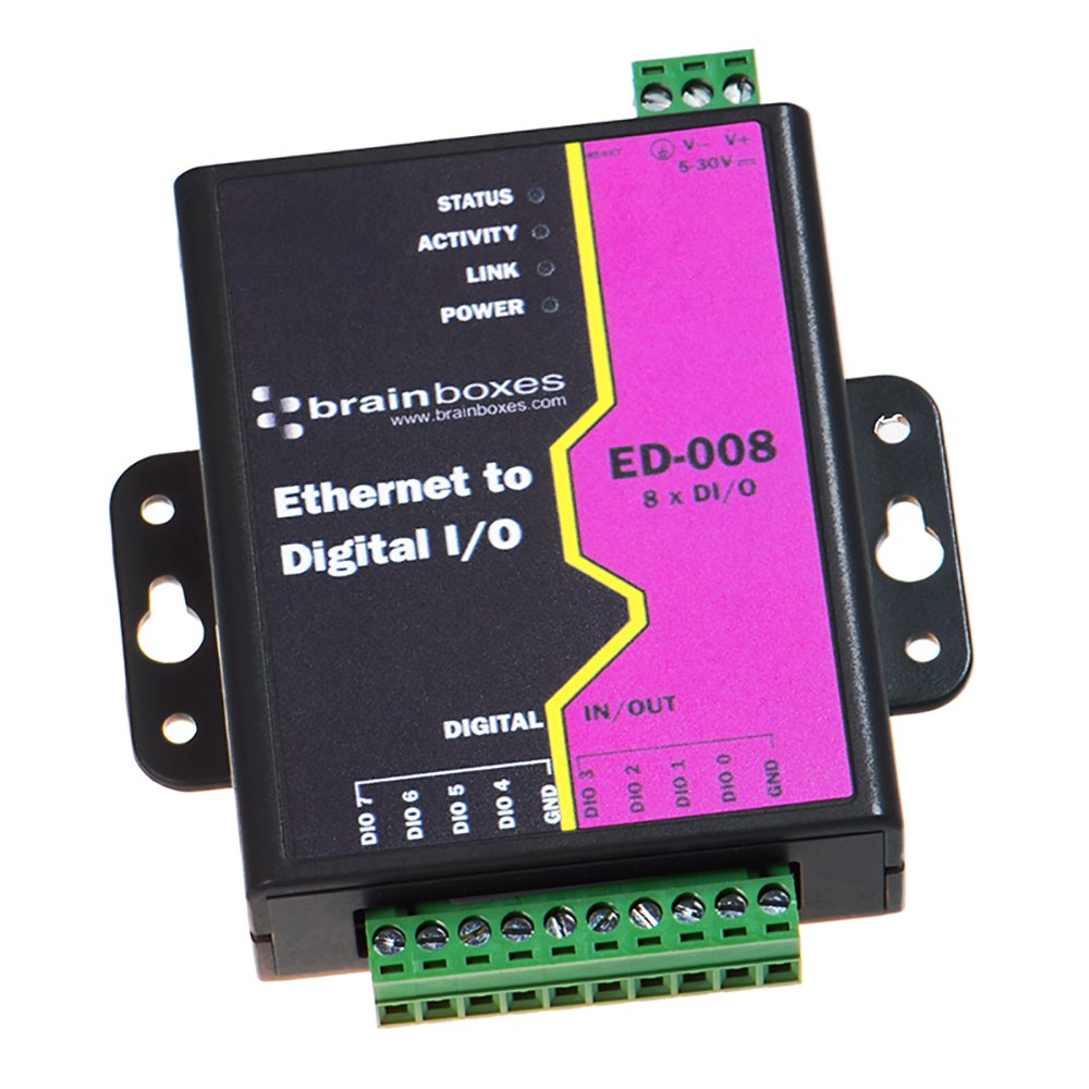 Ethernet to 8 Digital IO Lines Converter - ED-008 | Industrial Automation & IoT Device Control Solution