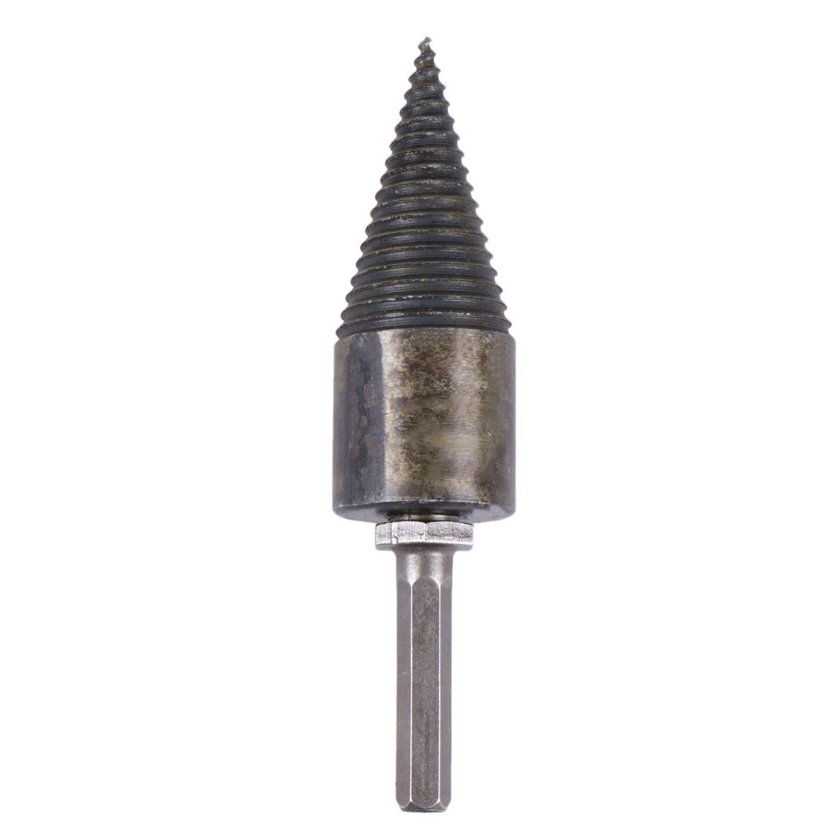 DOITOOL 32mm Hexagon Steel Firewood Log Splitter Drill Bit - Heavy Duty Wood Splitting Tool for Fast Firewood Chopping & Splitting - Perfect for Fireplaces, Wood Stoves, and Camping