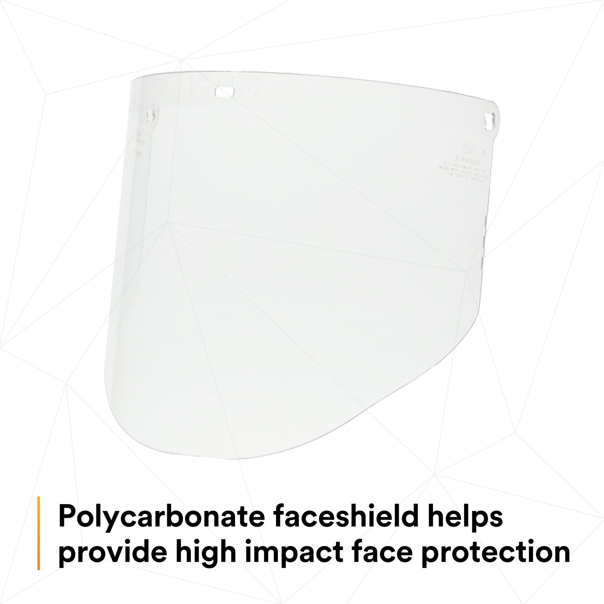3M Clear Polycarbonate Faceshield WP96 (82701-00000) - Molded Safety Face Shield for Construction, Woodworking & Industrial Use - Impact Resistant Eye Protection for Workers