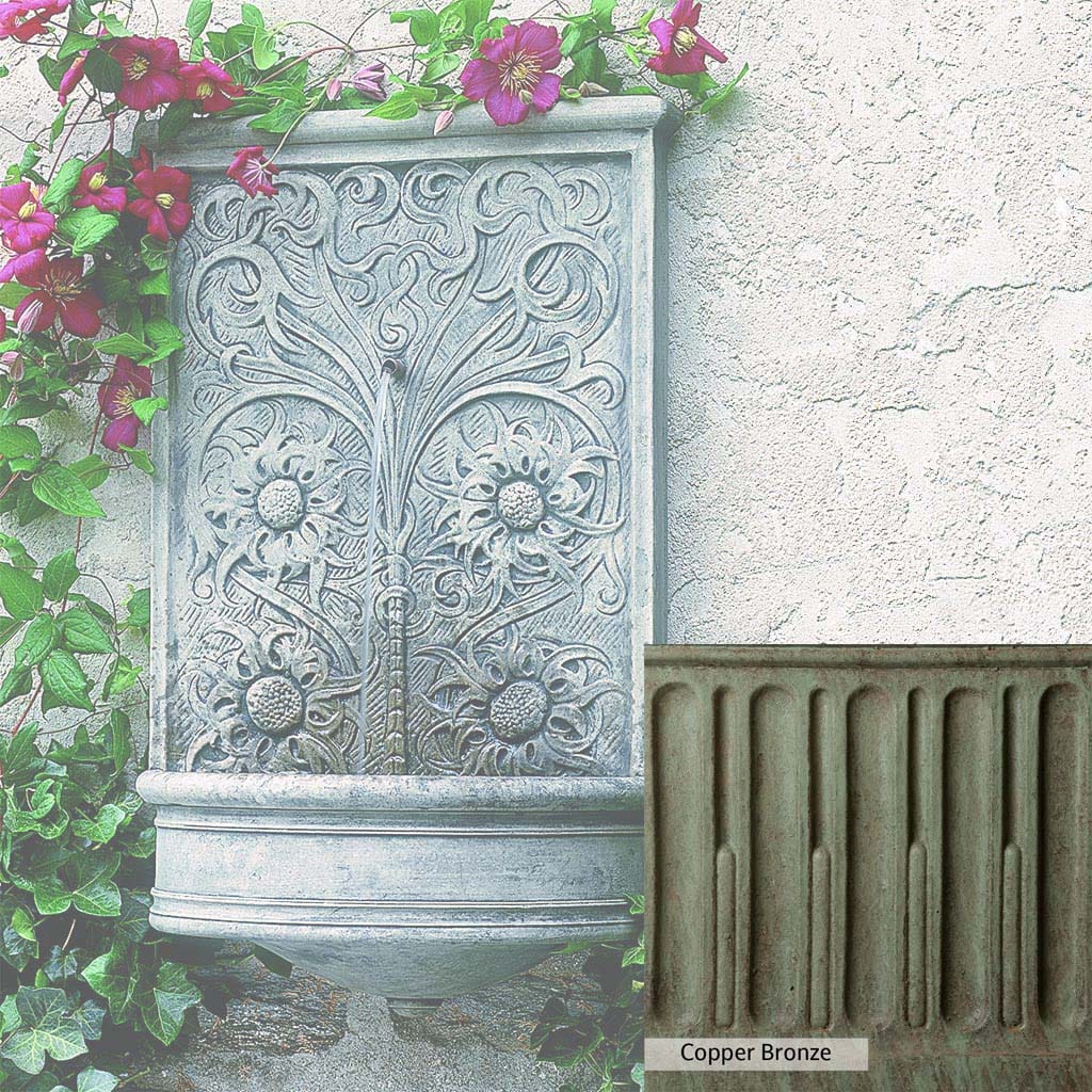 Campania International Sussex Wall Fountain - Outdoor Garden Water Feature for Patio, Yard, and Landscape Decor