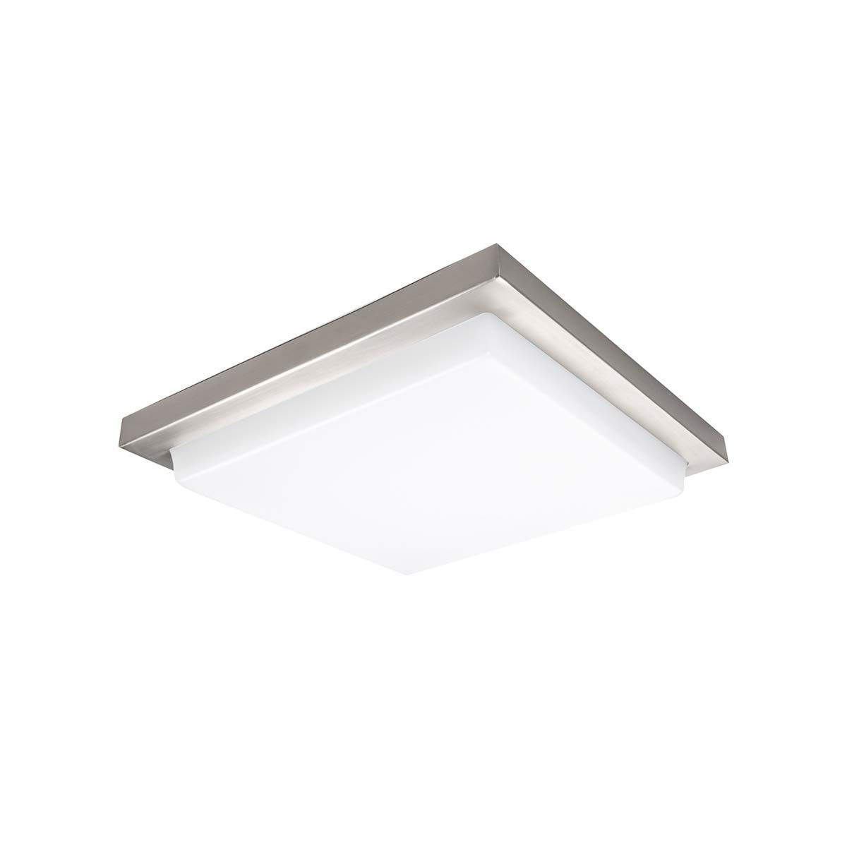WAC Lighting Metro 12 Inch LED Flush Mount Ceiling Light - Energy Star Certified, 3000K Warm White, Brushed Nickel Finish - Perfect for Bedrooms, Kitchens & Hallways