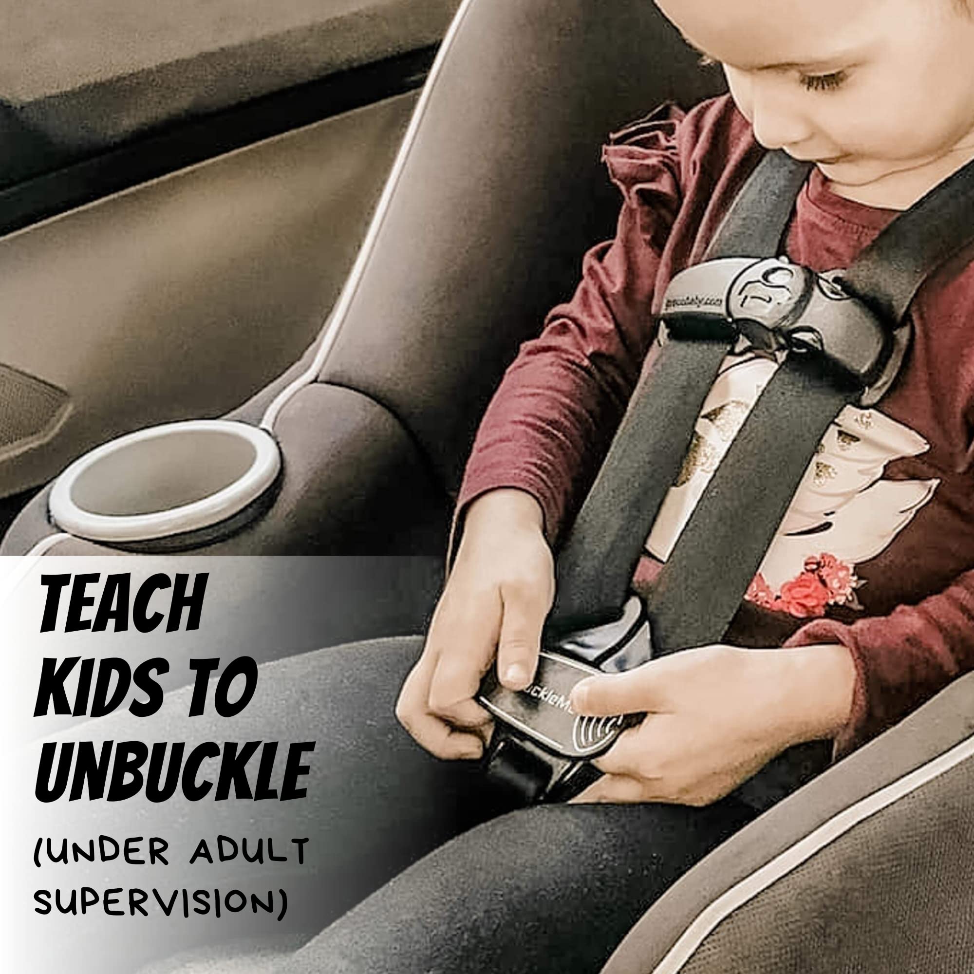 UnbuckleMe Car Seat Buckle Release Tool - Red & Black 2 Pack - Easy Car Seat Buckle Opener for Parents & Caregivers - Perfect for Travel, School Drop-offs & Baby Safety