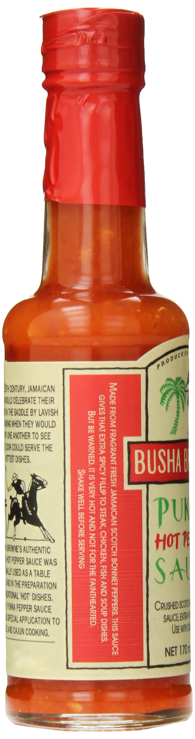 Busha Browne Pukka Hot Pepper Sauce - 6oz Jamaican Jerk Marinade & Cooking Sauce - Perfect for Grilling, BBQ, and Caribbean Recipes