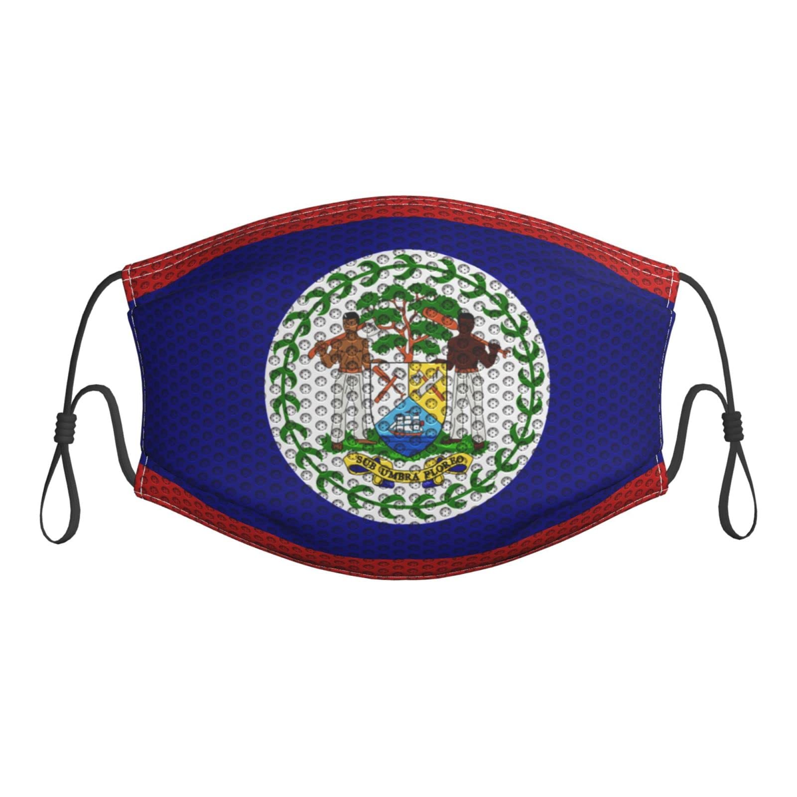 Reusable Adjustable Unisex Dust Mask with Filter - Belize Flag Design for Outdoor Activities, Travel & Daily Protection