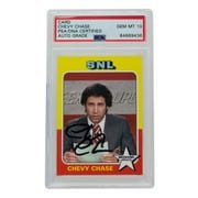 Chevy Chase Signed SNL Weekend Update Trading Card PSA/DNA Certified Auto Gem Mint 10 - Rare Collectible for Comedy Fans & Memorabilia Collectors | Perfect for Display, Investment & TV Show Enthusiasts