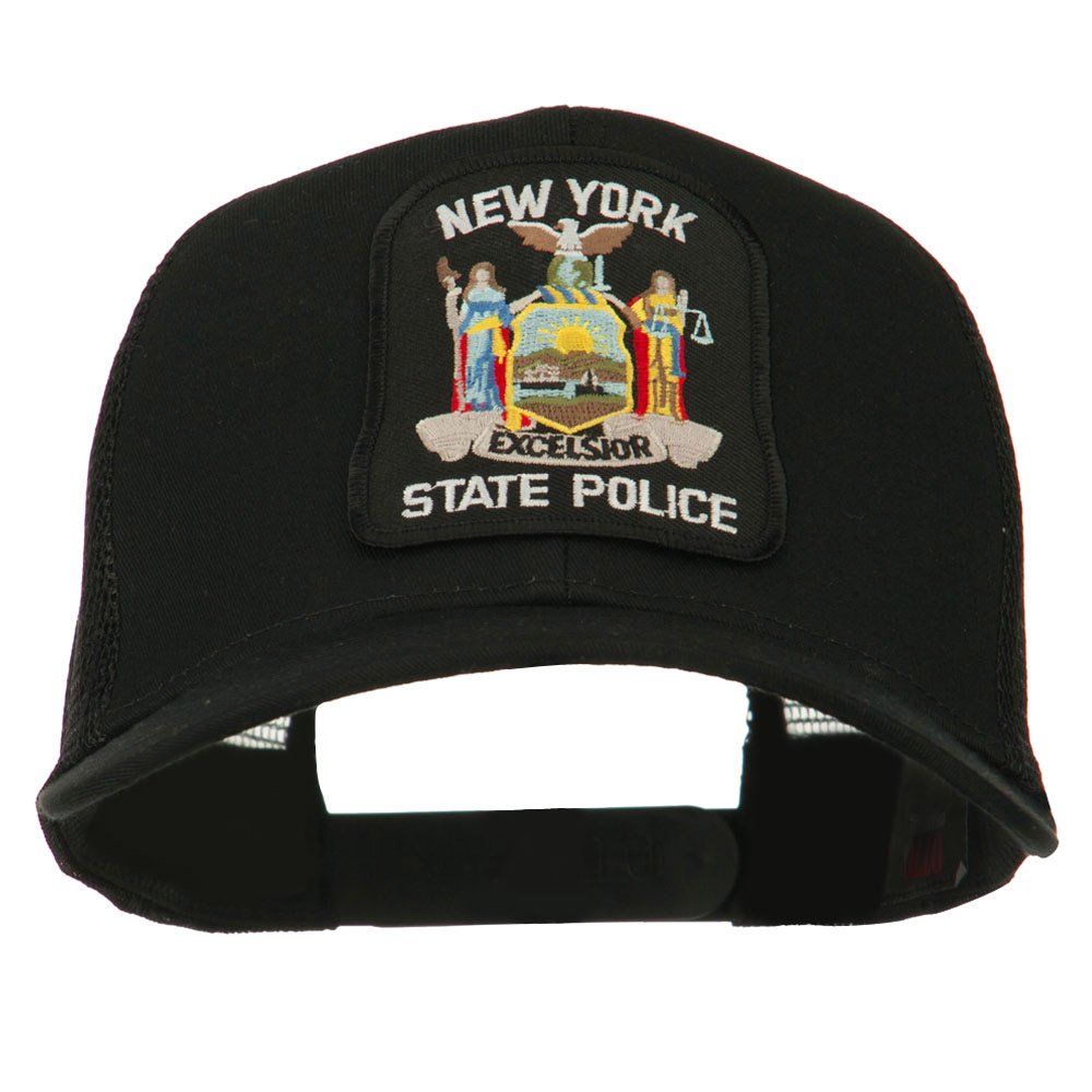 New York State Police Embroidered Mesh Back Baseball Cap - Adjustable & Breathable for Outdoor Activities, Sports & Casual Wear