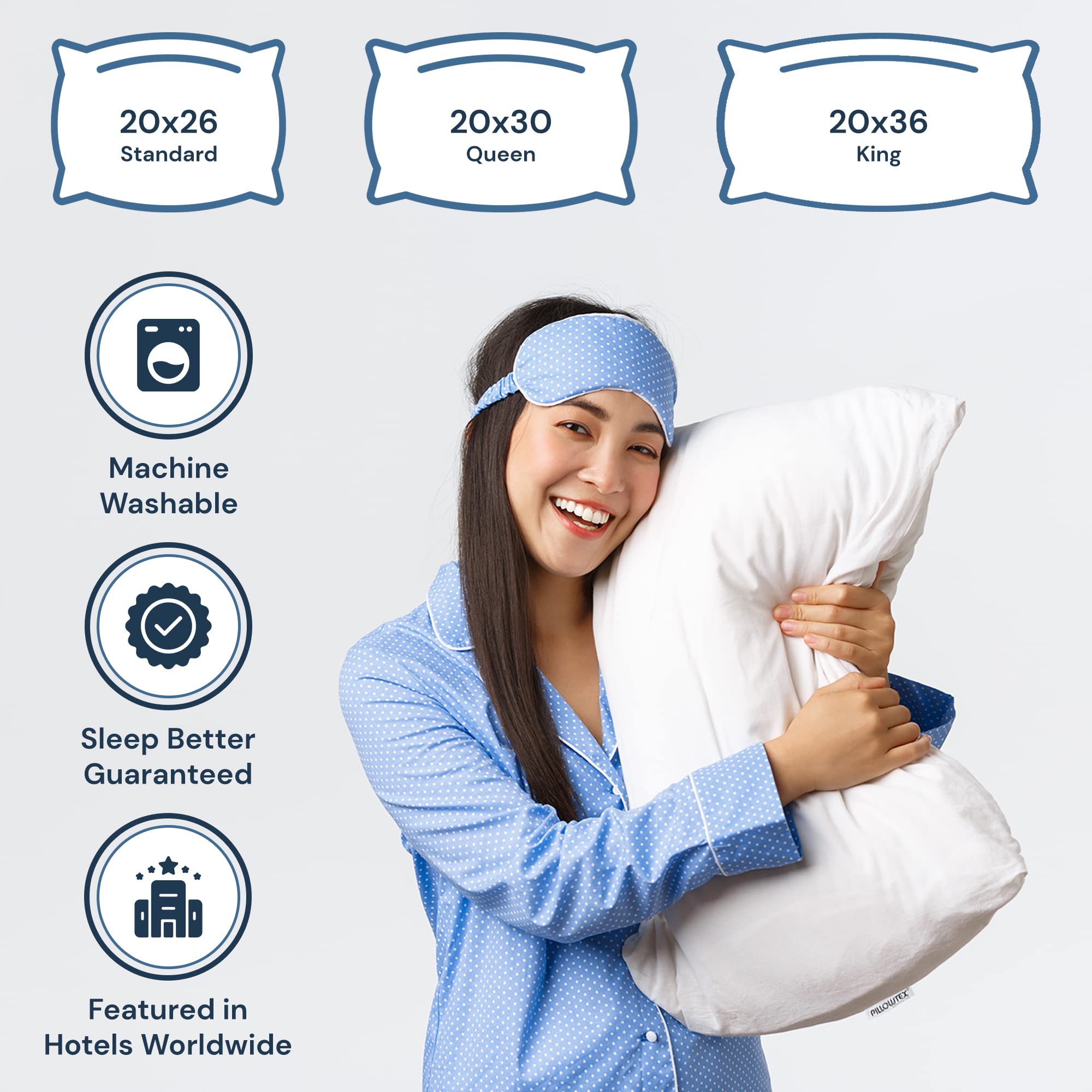 Extra Soft Down Pillow for Stomach Sleepers - Ultra Flat & Supportive Bed Pillow with White Duck Down - Standard Size - Perfect for Side Sleepers, Neck Pain Relief & Hotel-Style Comfort