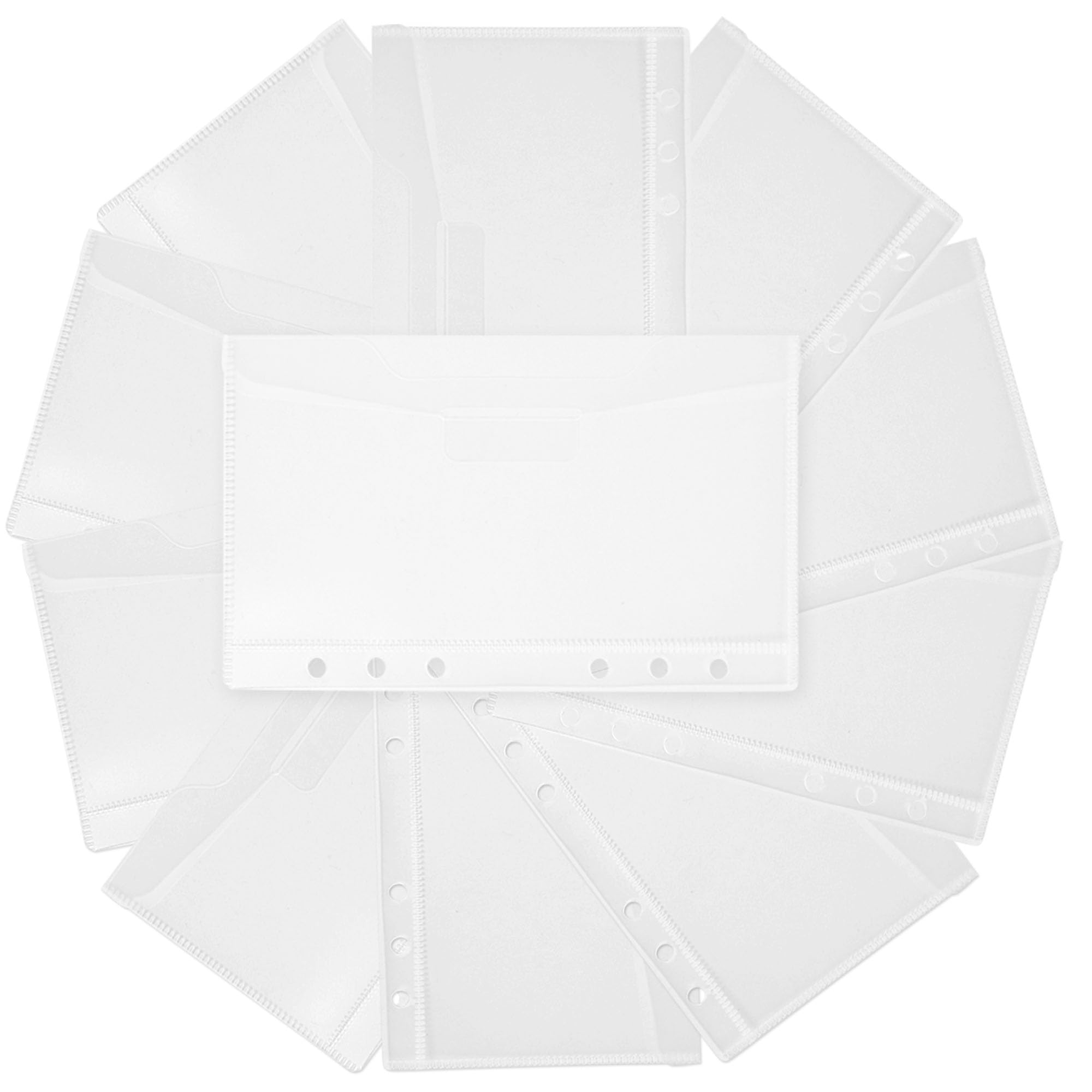 SOUL MAMA A6 Budget Binder - 12 Pcs Flapper Envelopes, Clear Binder Pockets with Stickers, 6 Holes Cash Stuffing Waterproof Envelopes for Money Saving, Cash Envelope System, Budget Planning & Organizing Finances at Home or Office