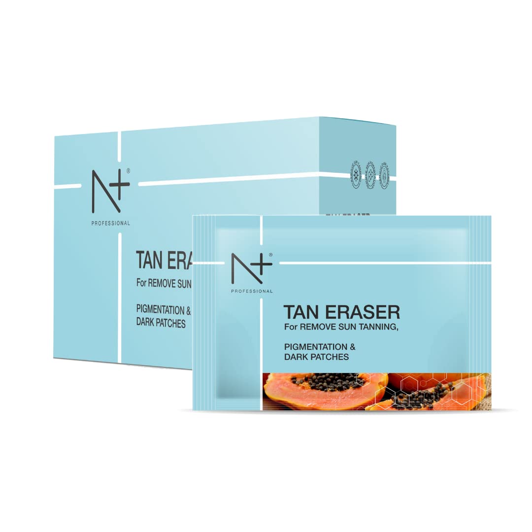 N Plus Professional Tan Eraser Mask - Remove Sun Tan, Pigmentation & Dark Spots - 6 Pack - Perfect for Post-Sun Care & Skin Brightening