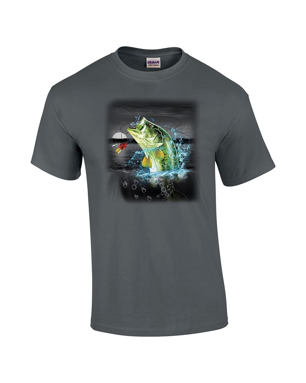 Bass in The Wilderness Adult T-Shirt - Black Cotton Graphic Tee for Men & Women - Perfect for Outdoor Adventures, Concerts & Casual Wear