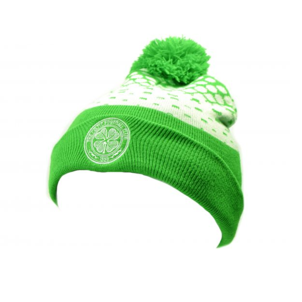 Celtic Official Fade Bobble Hat - Winter Beanie for Men & Women - Perfect for Football Games, Outdoor Activities, and Cold Weather Fashion