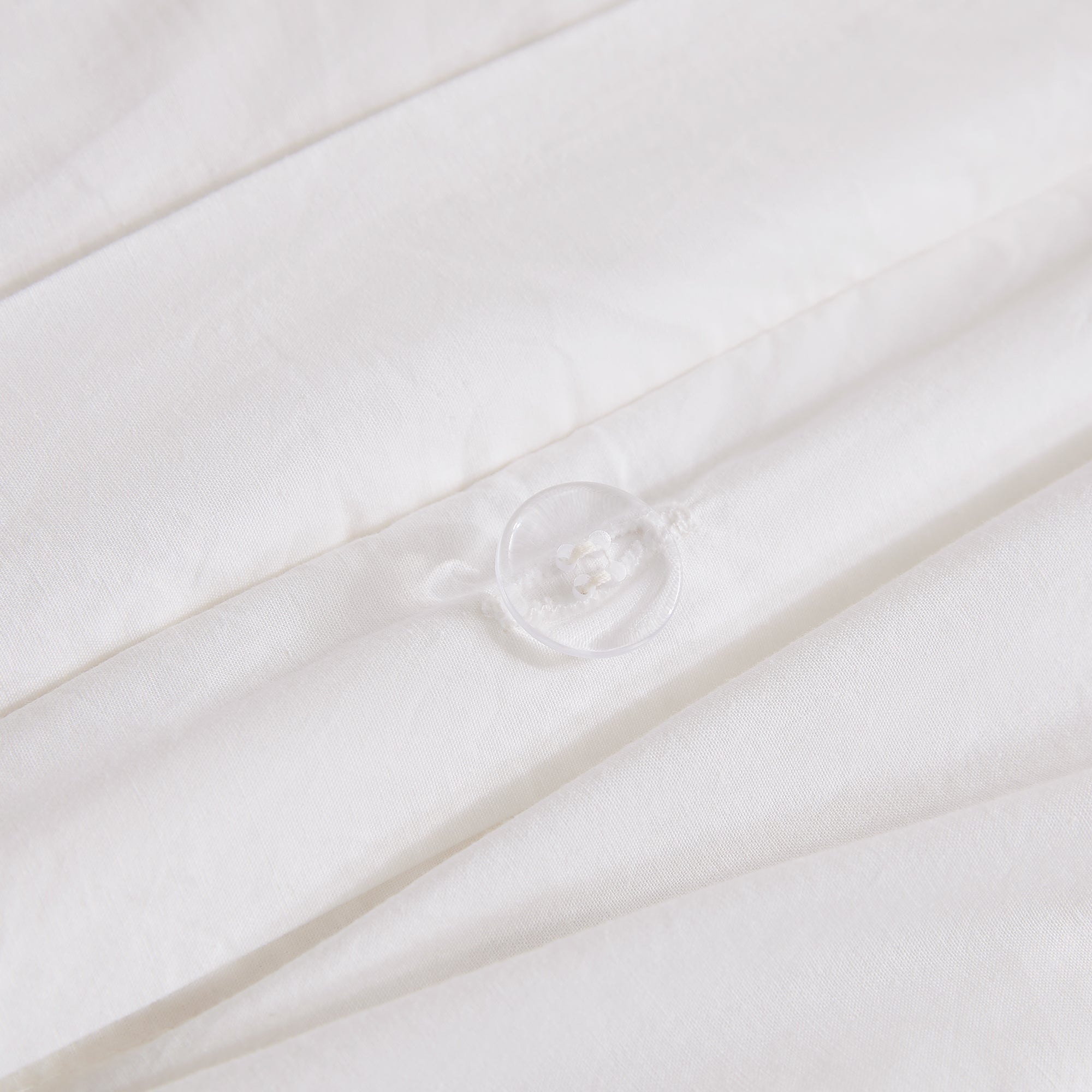 Doris Eyelet Inset Trim Cotton Duvet Cover Set - Queen Size Bedding Set with Pillowcases - Breathable Soft Duvet Cover for Bedroom, Guest Room & Dorm Decor
