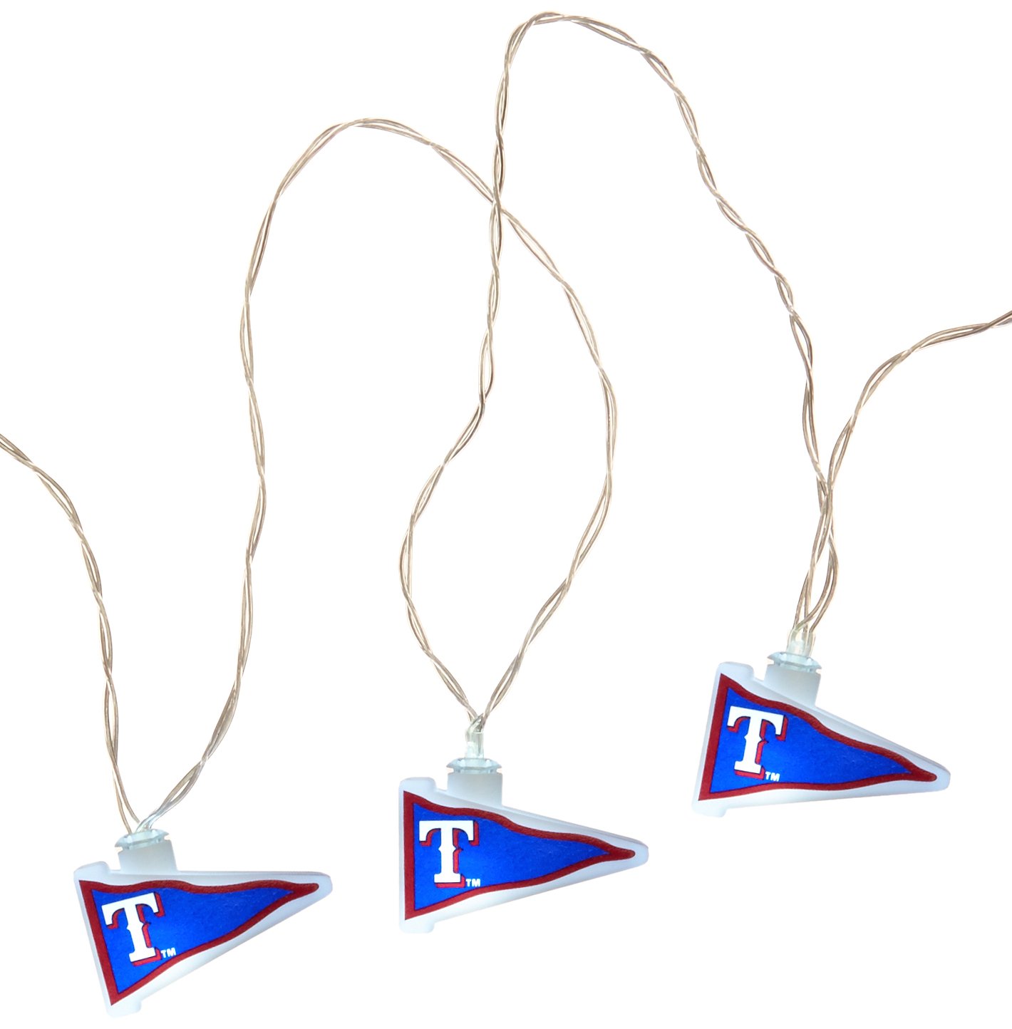 Topperscot by Boelter Brands MLB LED Pennant Party Lights - Outdoor & Indoor Baseball Decor for Game Nights, Bars, and Sports Room Lighting
