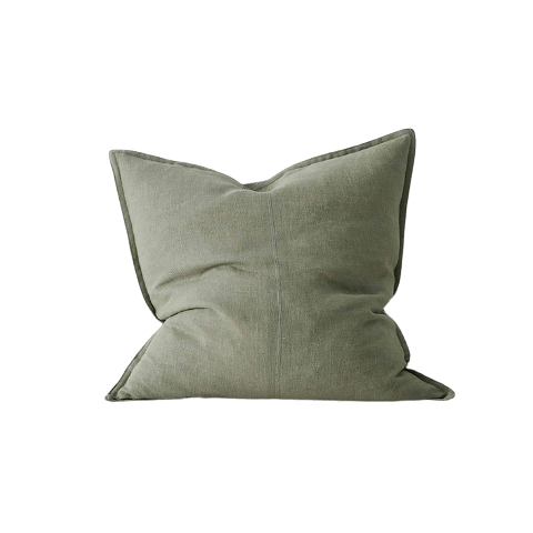 Como Cushion Cover 50x50cm - Soft Olive Green Decorative Pillow Case for Sofa, Bed, Chair - Perfect for Living Room, Bedroom & Home Decor