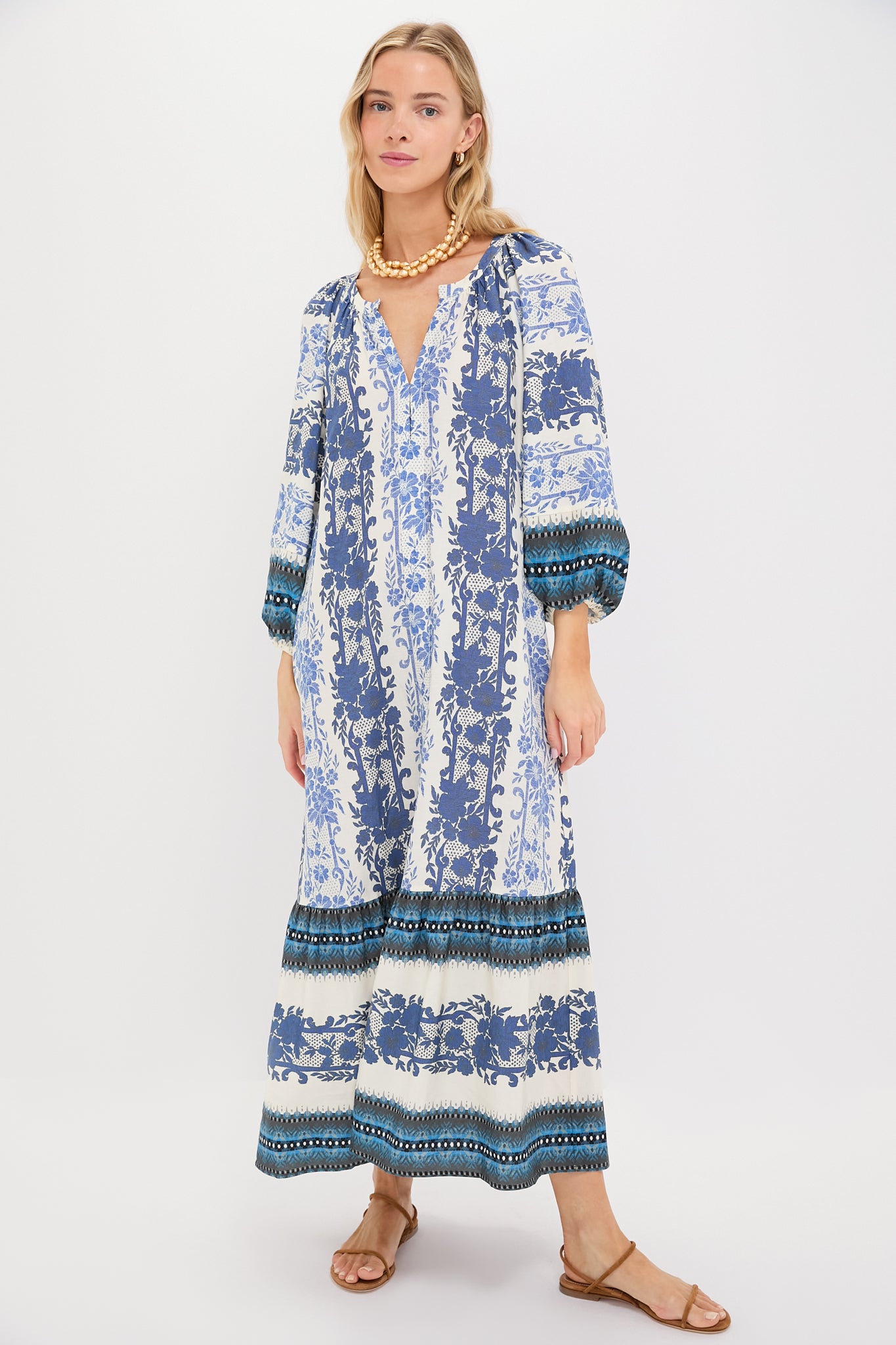 Bondi Blues Lyles Dress - Women's Floral Summer Maxi Dress with Pockets | Beach Wedding, Vacation & Casual Outfit