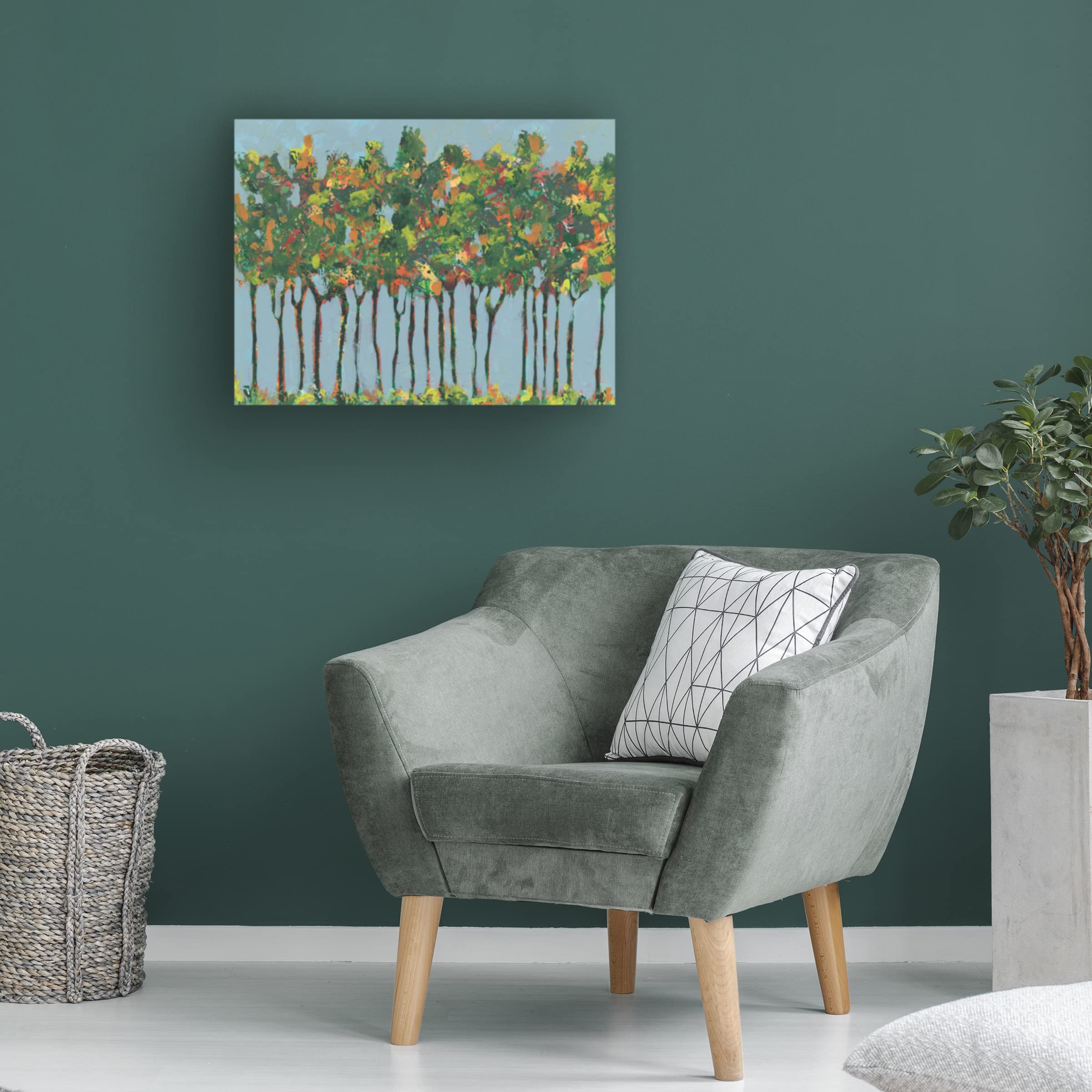 Trademark Fine Art 'Sunset Trees I' by Regina Moore - Stretched Canvas Wall Art for Living Room, Bedroom & Office Decor