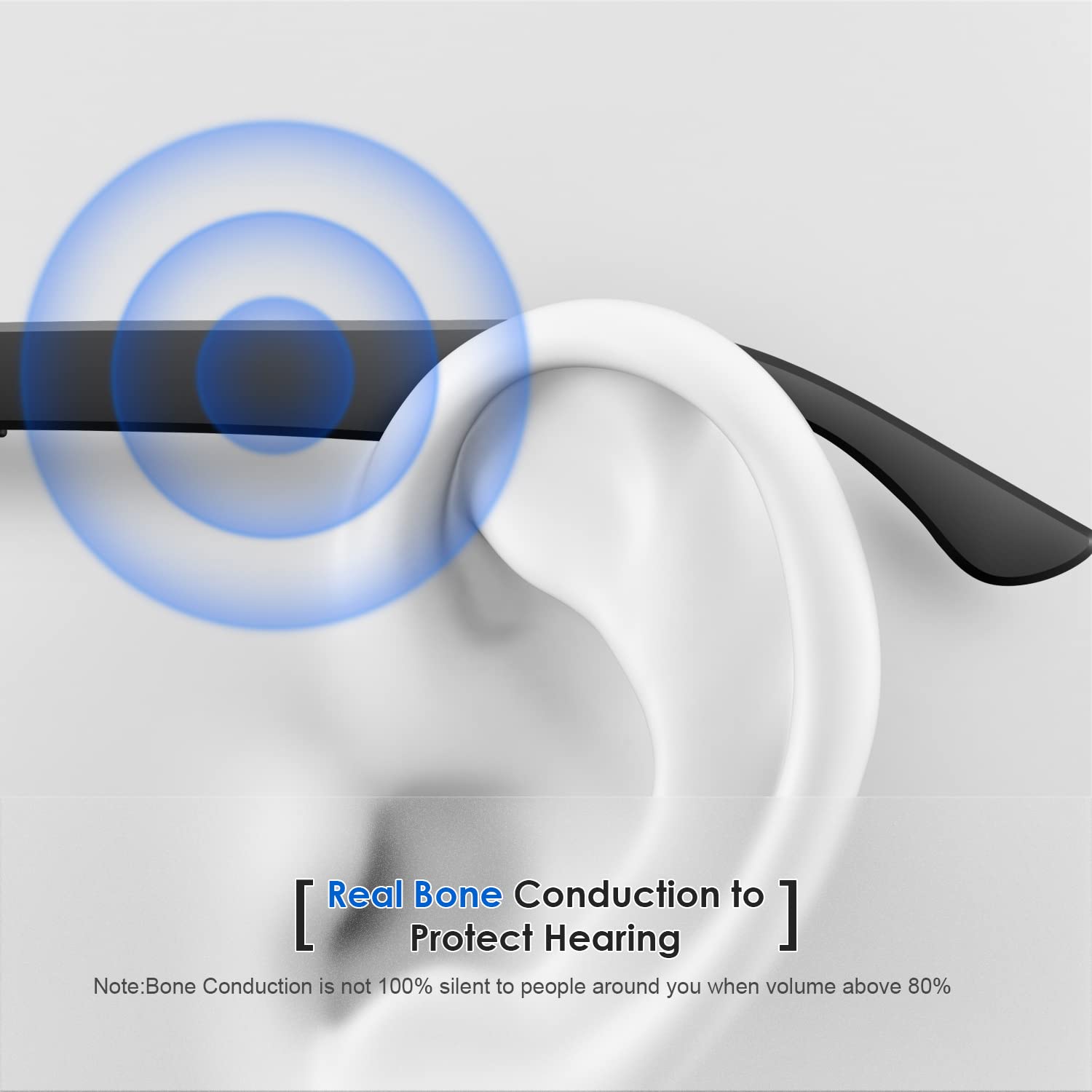 Bone Conduction Bluetooth Smart Glasses with Photochromic Lenses - Anti Blue Light, Voice Assistant, Immersive Sound for Men & Women - Perfect for Running, Cycling & Outdoor Activities