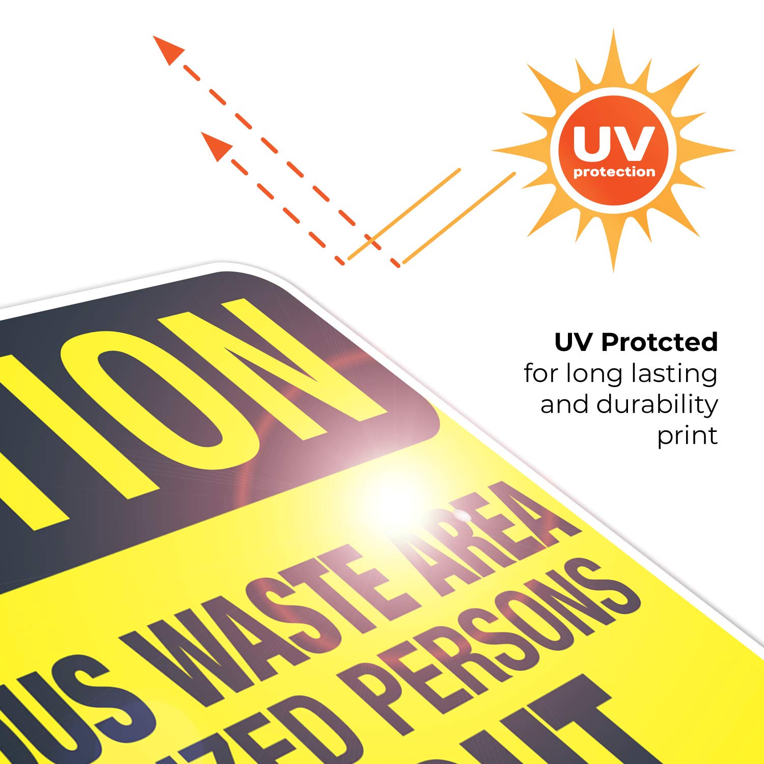 Hazardous Waste Area Sign - Unauthorized Persons Keep Out | OSHA Compliant Caution Sign | 18x24 Inches Rust-Free .063 Aluminum | Fade Resistant for Indoor & Outdoor Use | Made in USA | Perfect for Construction Sites, Warehouses & Industrial Facilities