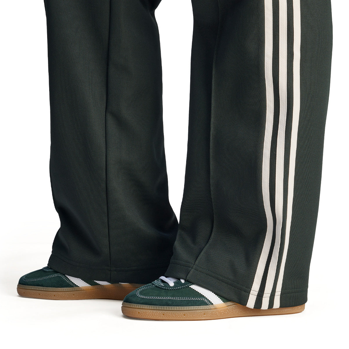Sporty & Rich Forest Green Track Pants for Women - Comfortable High-Waisted Joggers for Running, Gym & Casual Wear