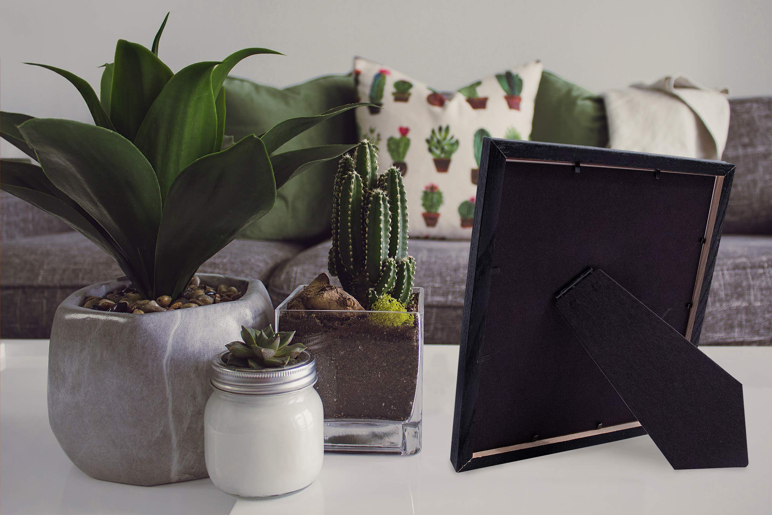 Frame USA Architect Series 8x12 Wood Photo and Art Frames in Black - Perfect for Home Decor, Office Display & Gift Giving